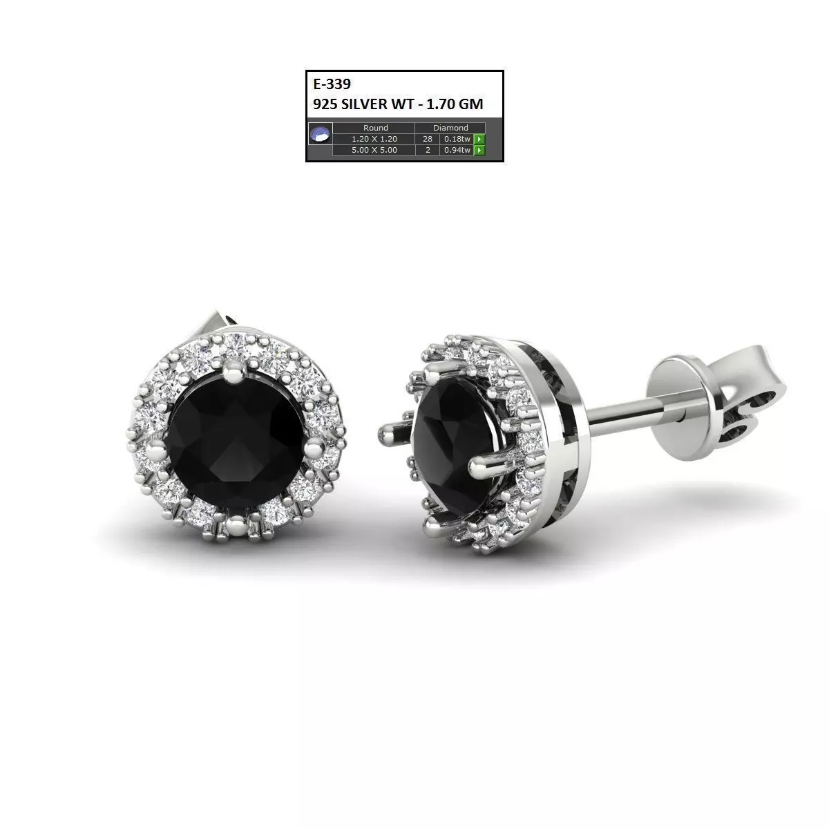 Women Diamond Earrings 3D print model