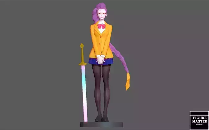 RUMI SCHOOL UNIFORM K POP DEMON HUNTERS NETFLIX ANIME 3D PRINT 3D print model