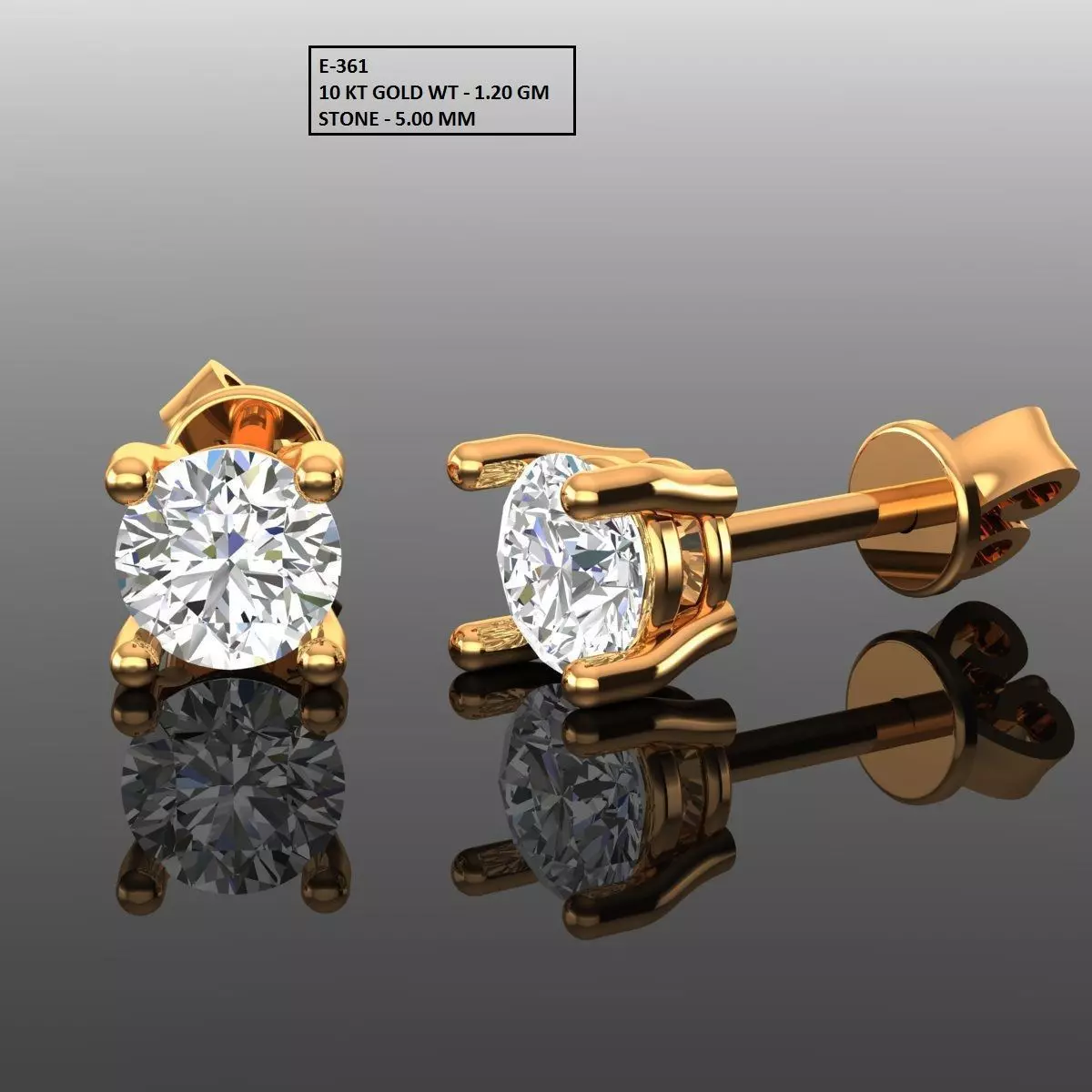Women Diamond Earrings 3D print model