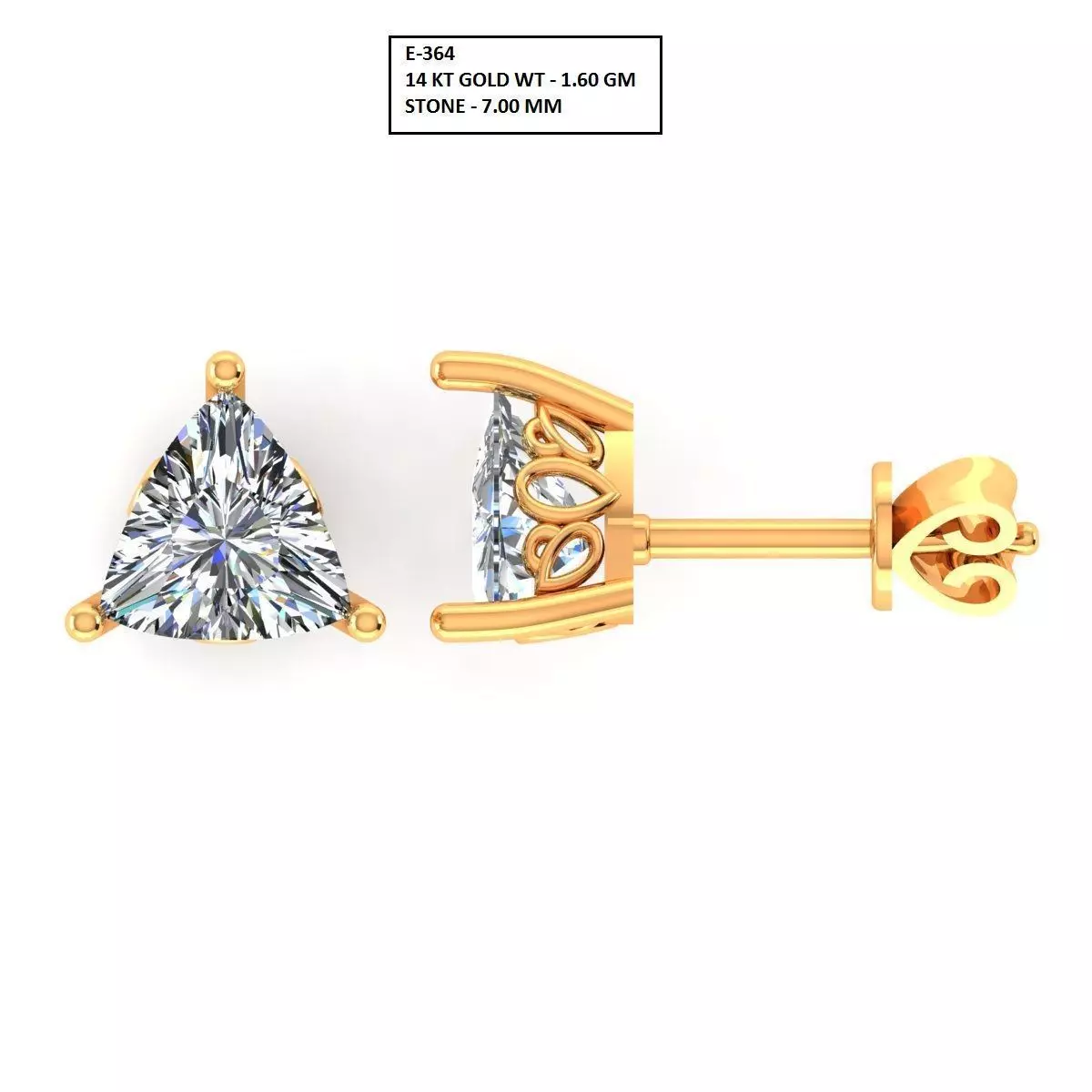 Women Diamond Earrings 3D print model
