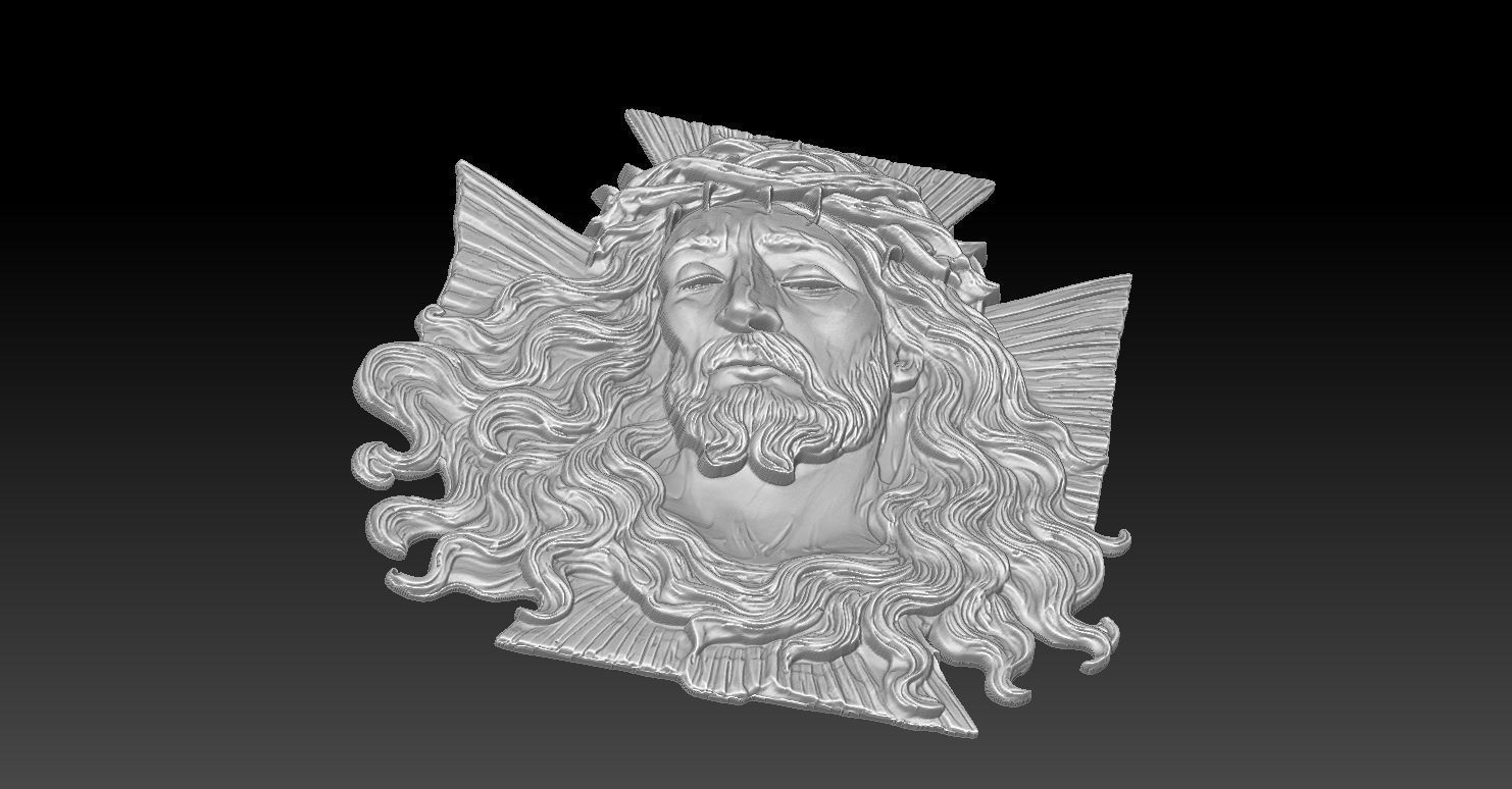 6 Jesus and cross CNC Relief Model 3D print model_2