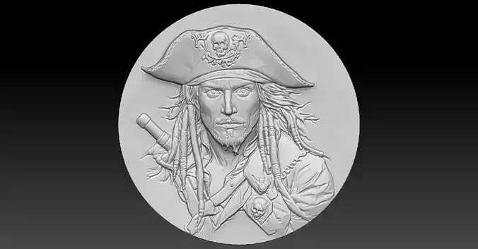 1 pirate CNC Relief Model