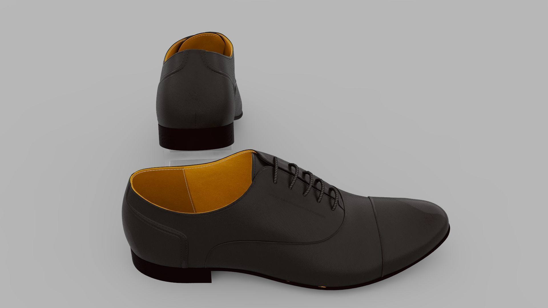 Black Shoes 3D model_7