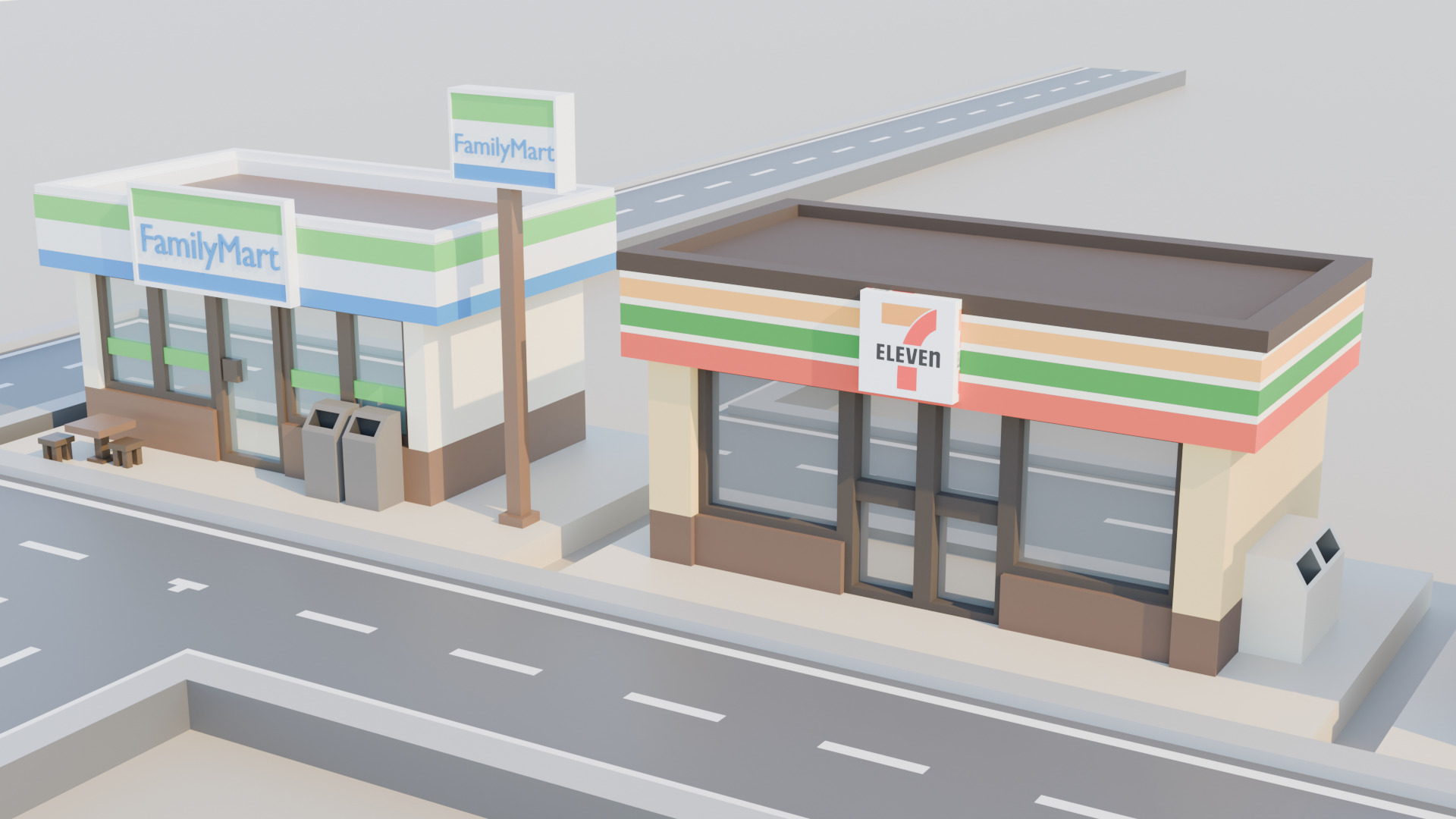 low poly Japanese Convenience Store  Pack Low-poly 3D model_2
