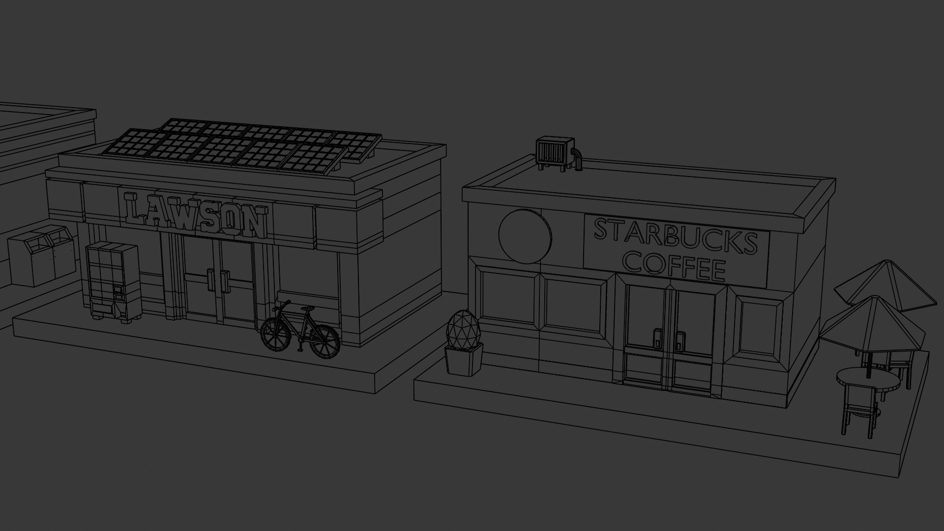 low poly Japanese Convenience Store  Pack Low-poly 3D model_5