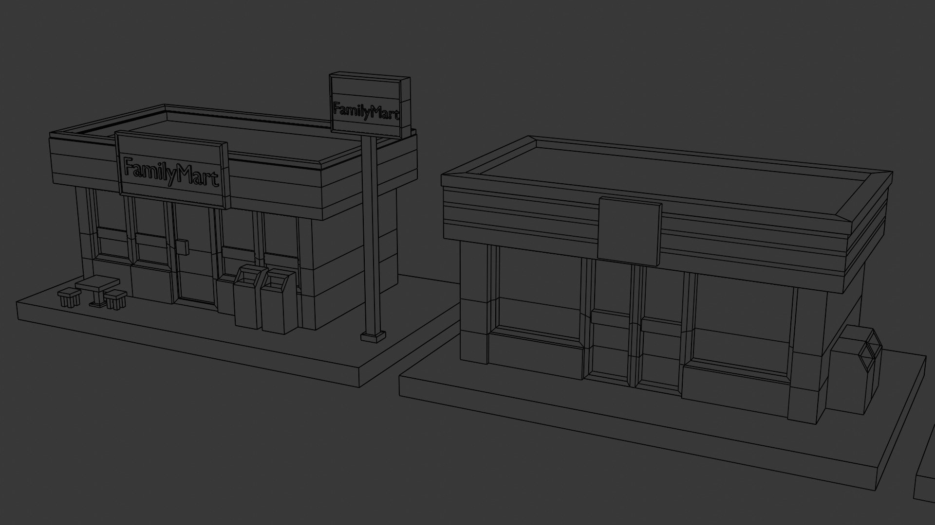 low poly Japanese Convenience Store  Pack Low-poly 3D model_4