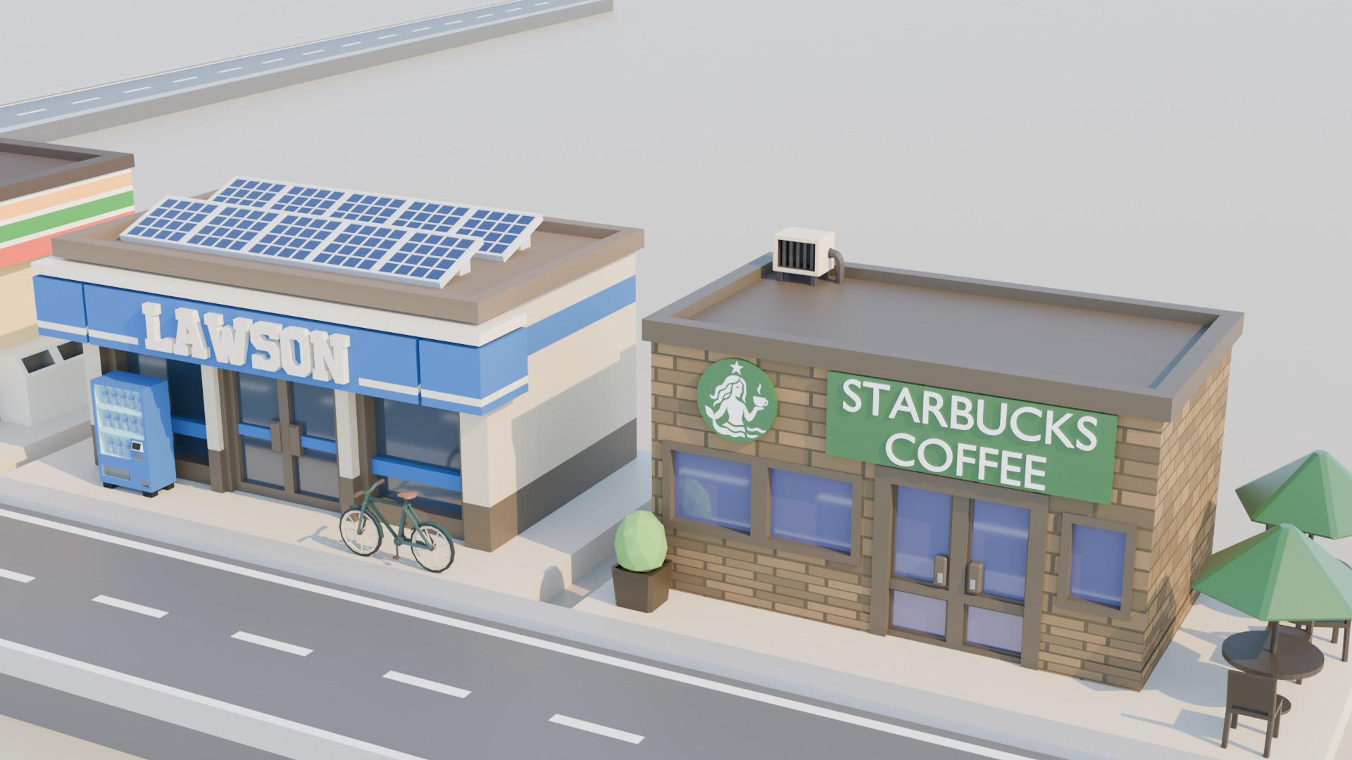 low poly Japanese Convenience Store  Pack Low-poly 3D model_3