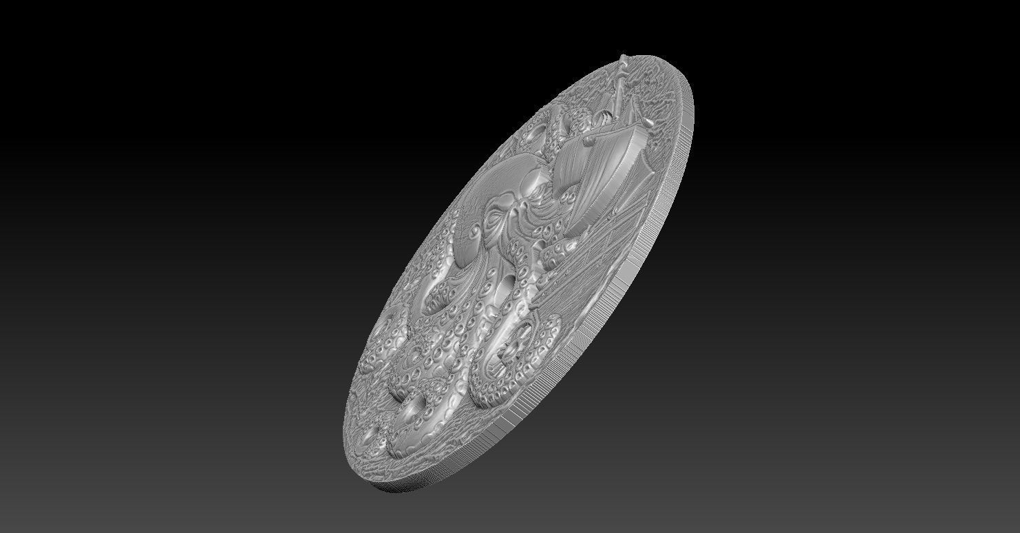 1 octopus CNC Relief Model 3D print model_2