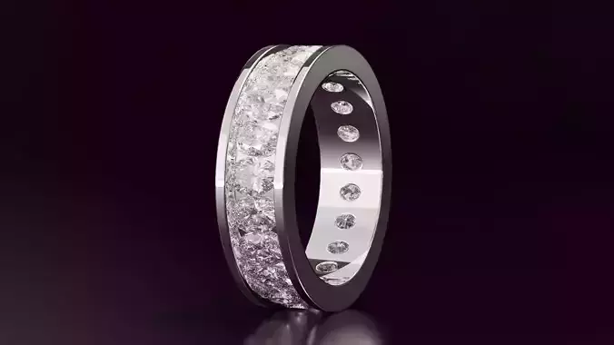 Channel Set Oval Eternity Ring 2856CT EU54 3D print model