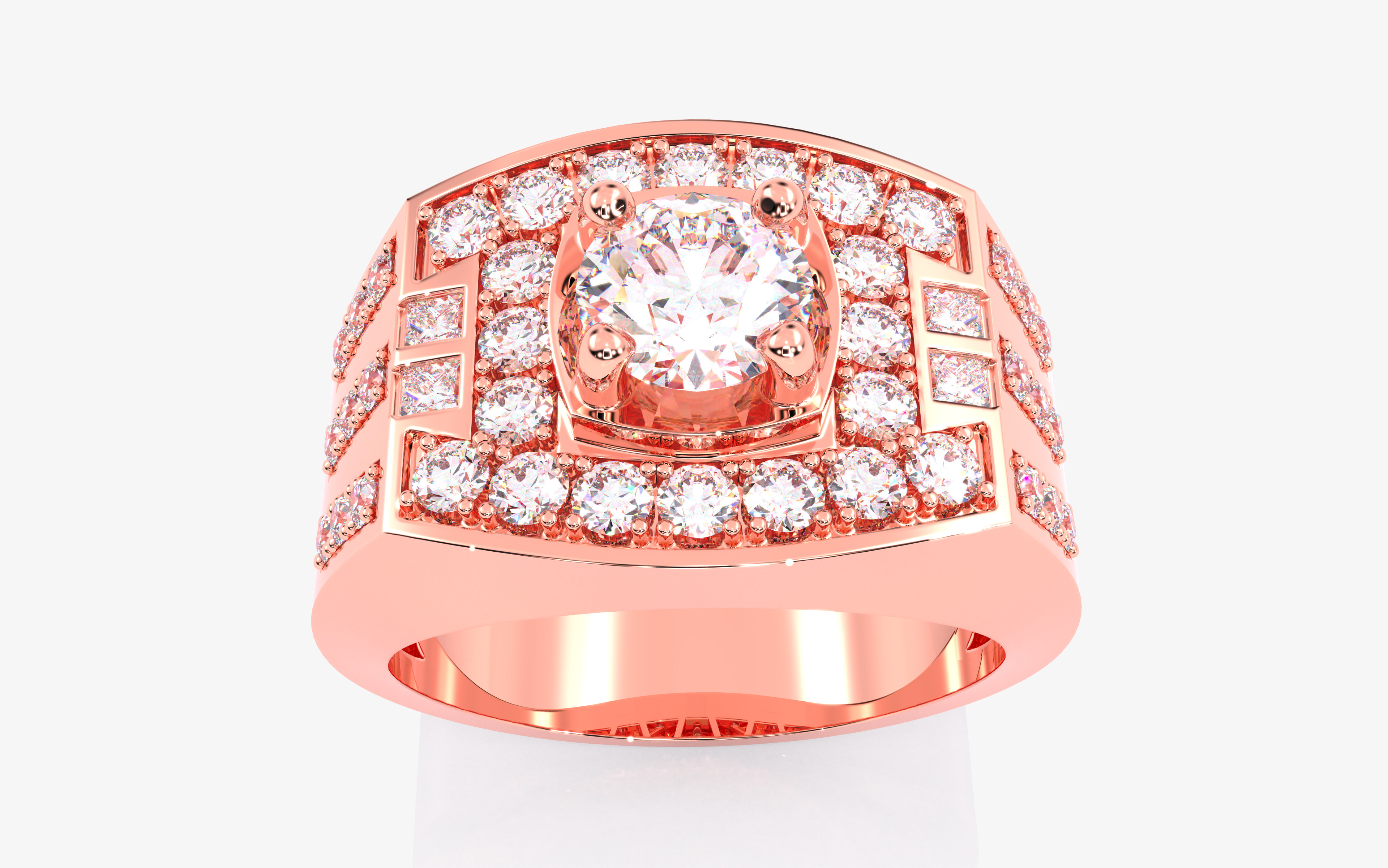 109 Mens Ring 3dm stl renders details  3D Model Collection_71