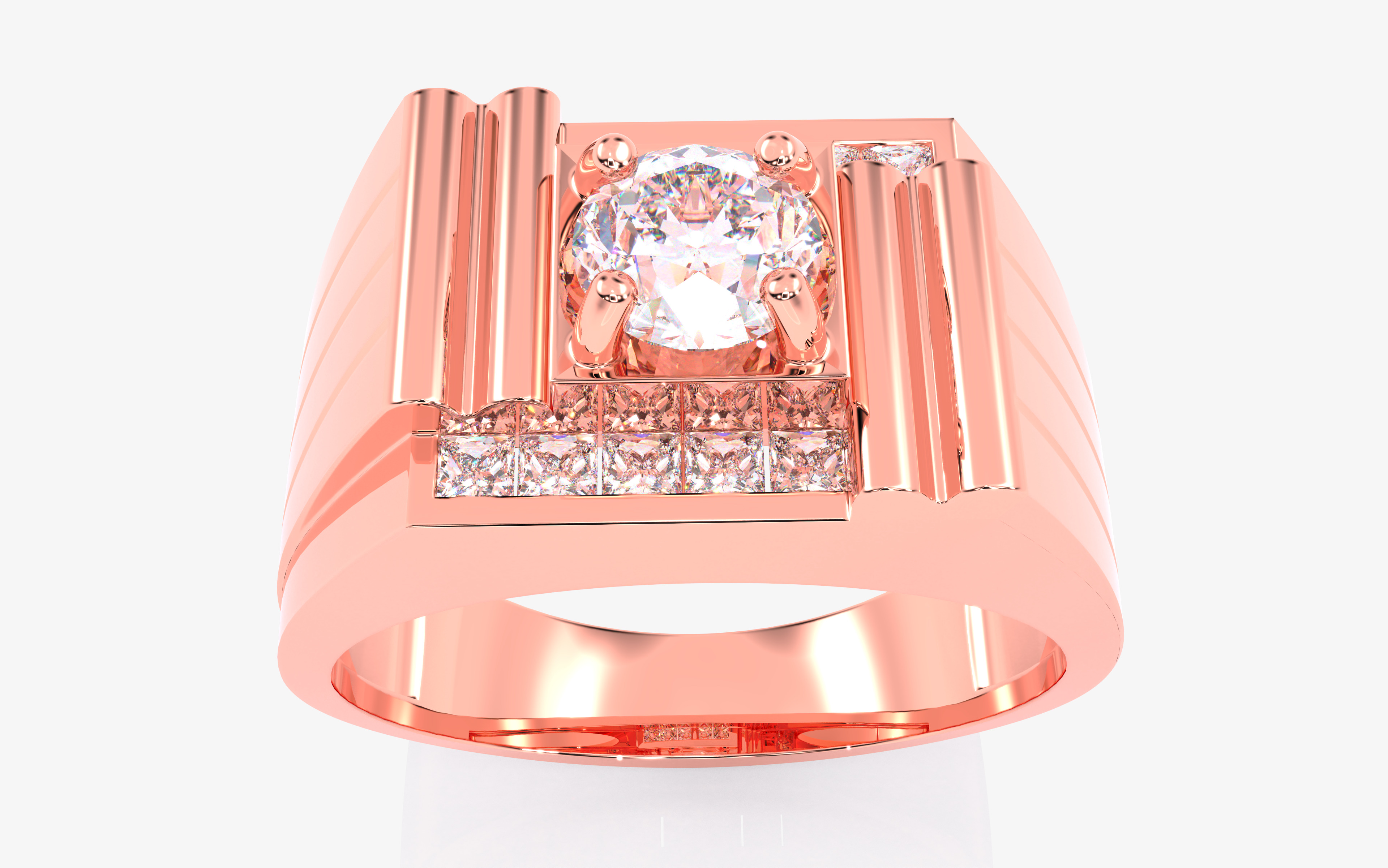 109 Mens Ring 3dm stl renders details  3D Model Collection_58