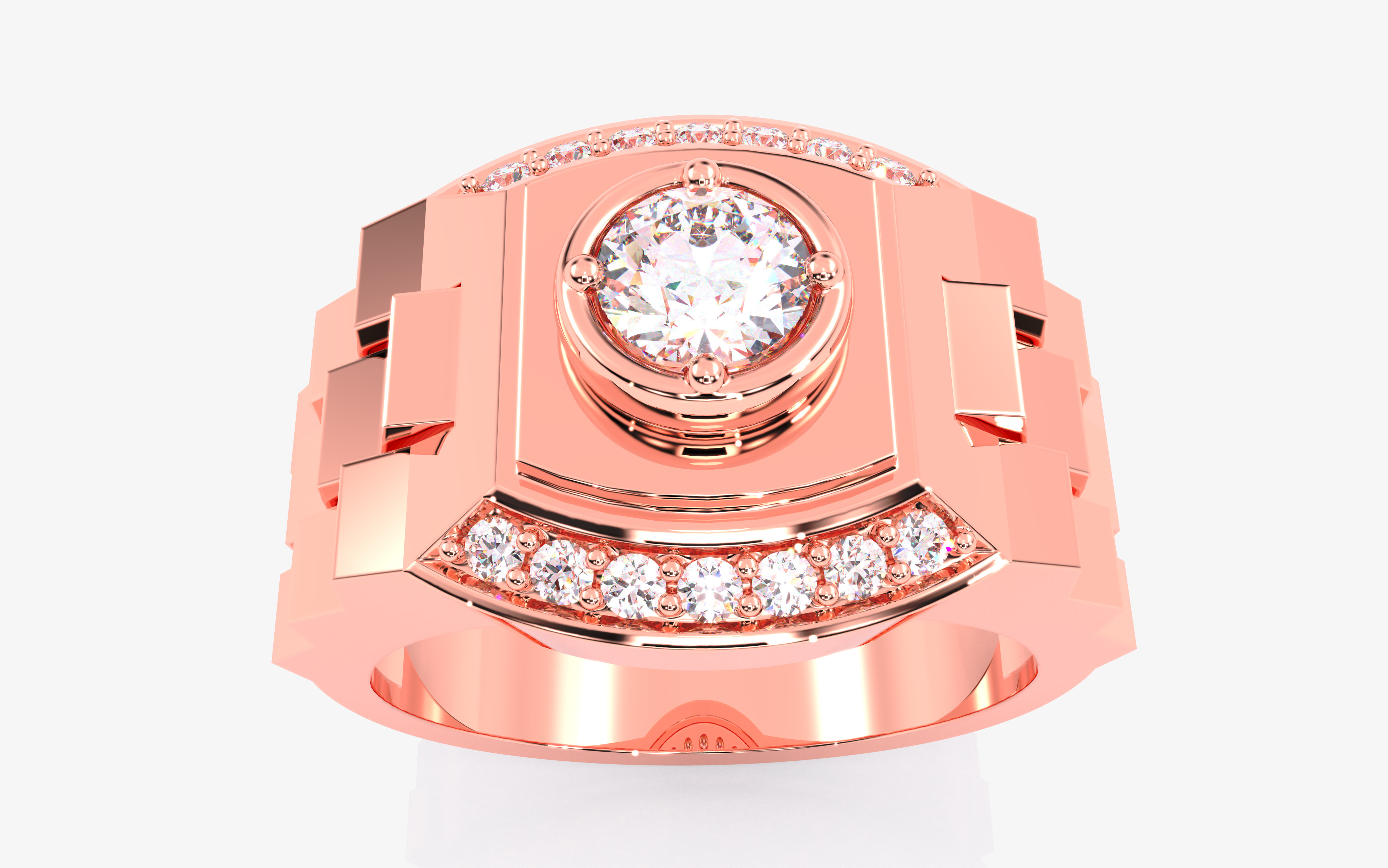 109 Mens Ring 3dm stl renders details  3D Model Collection_45