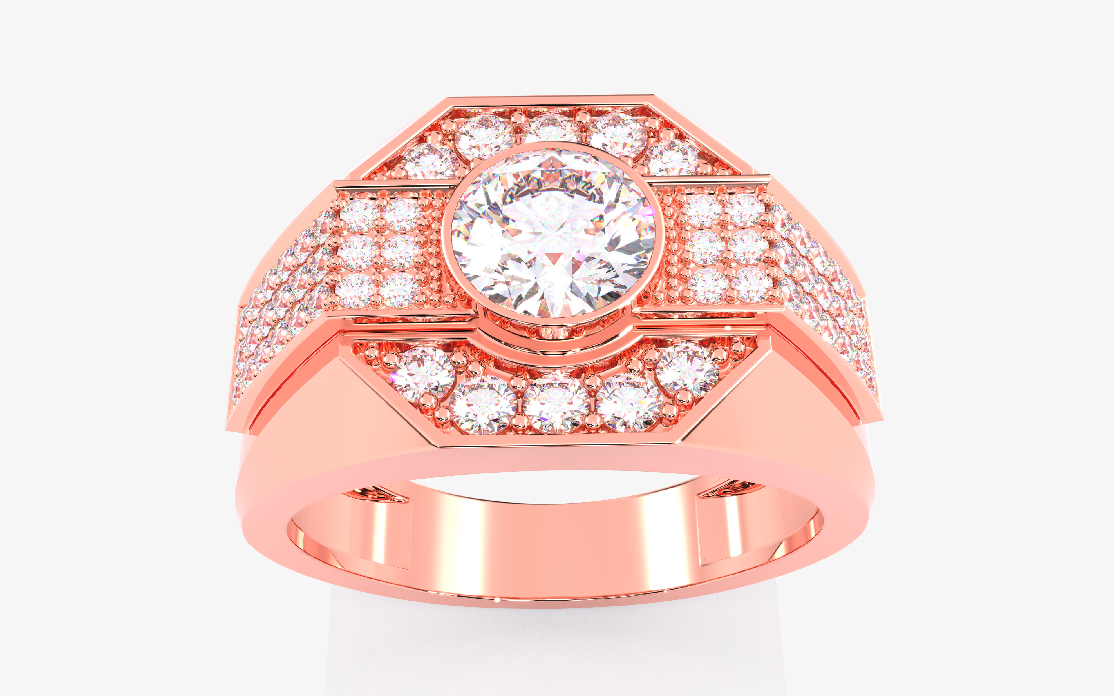 109 Mens Ring 3dm stl renders details  3D Model Collection_88