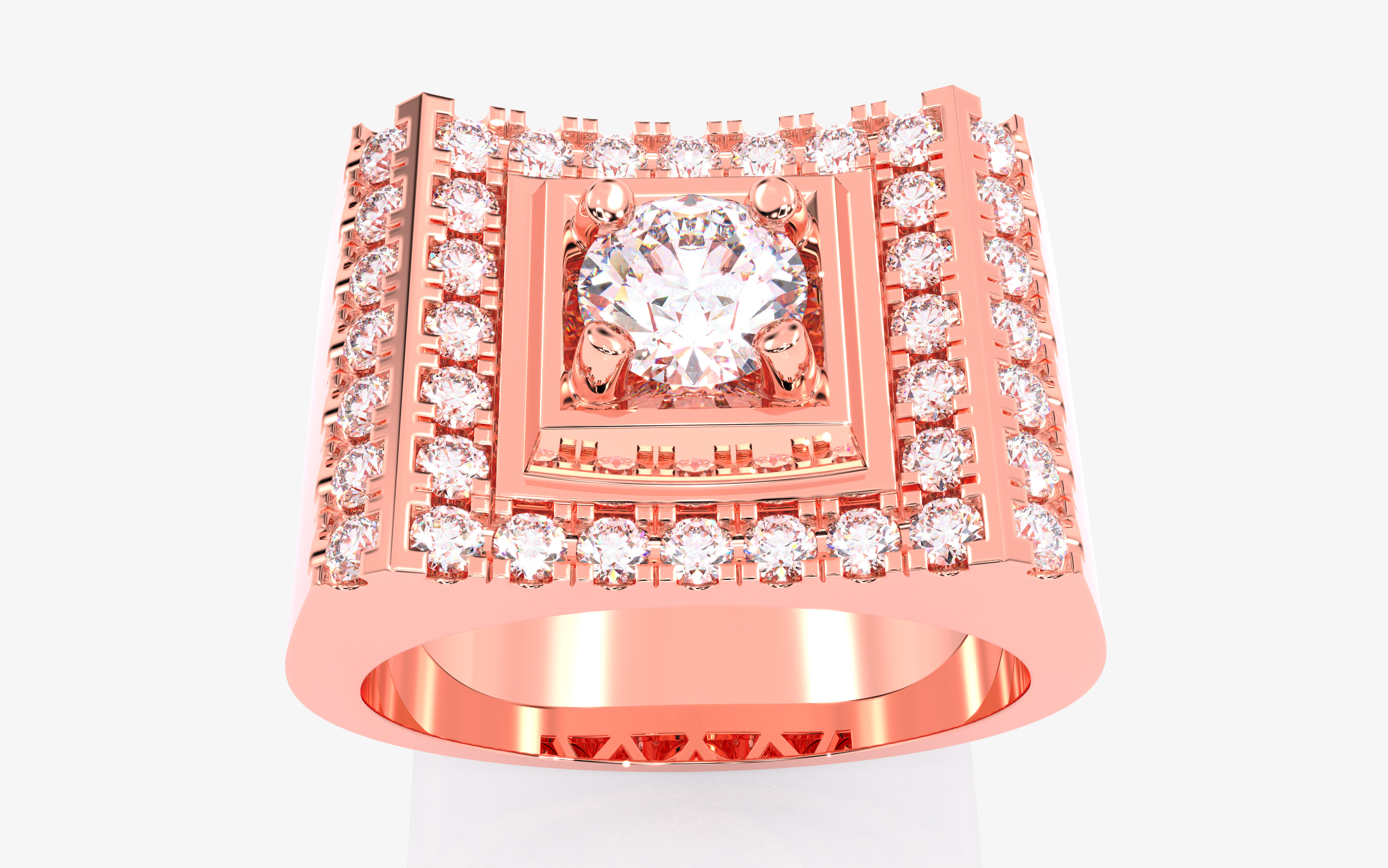 109 Mens Ring 3dm stl renders details  3D Model Collection_3