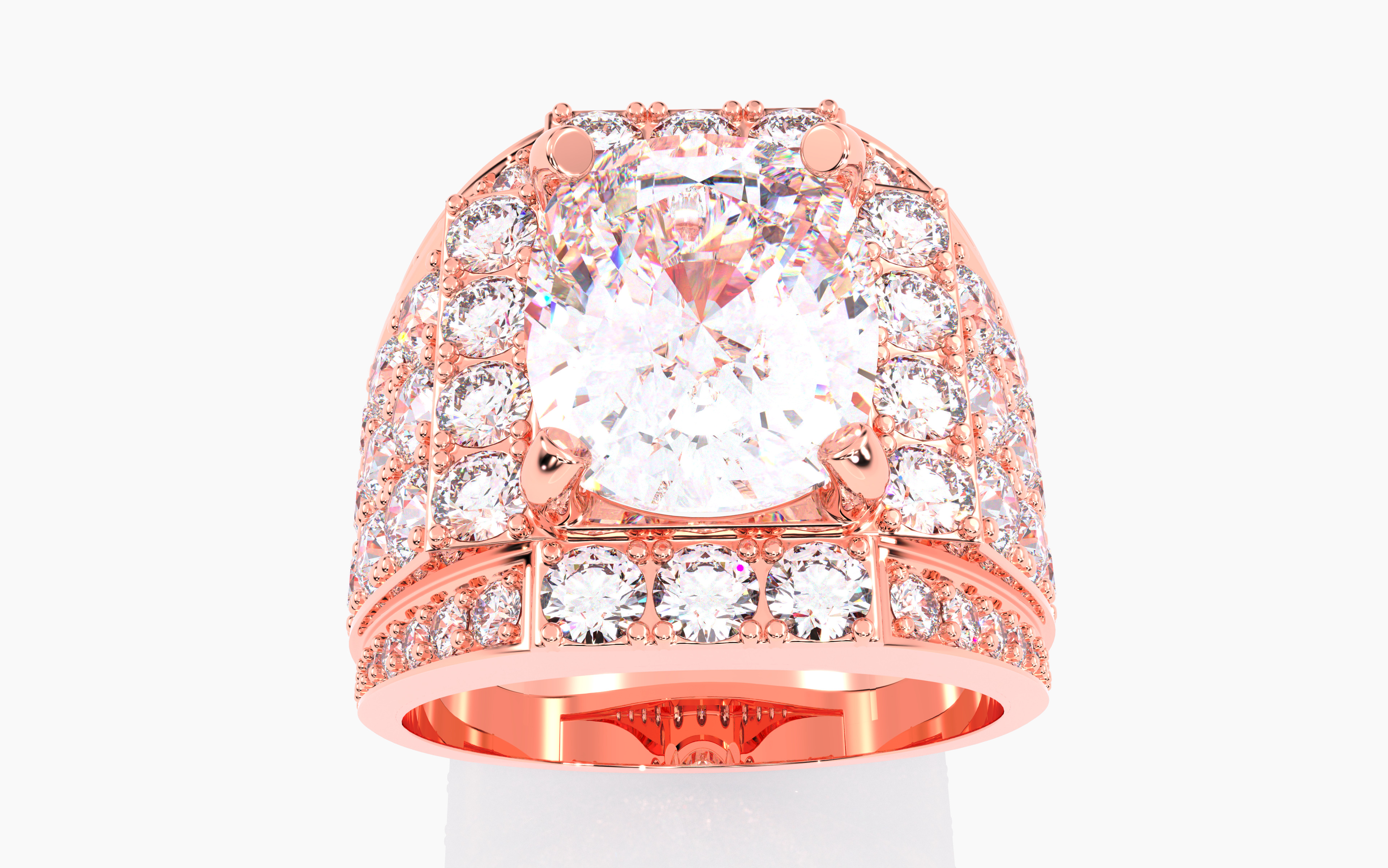 109 Mens Ring 3dm stl renders details  3D Model Collection_36