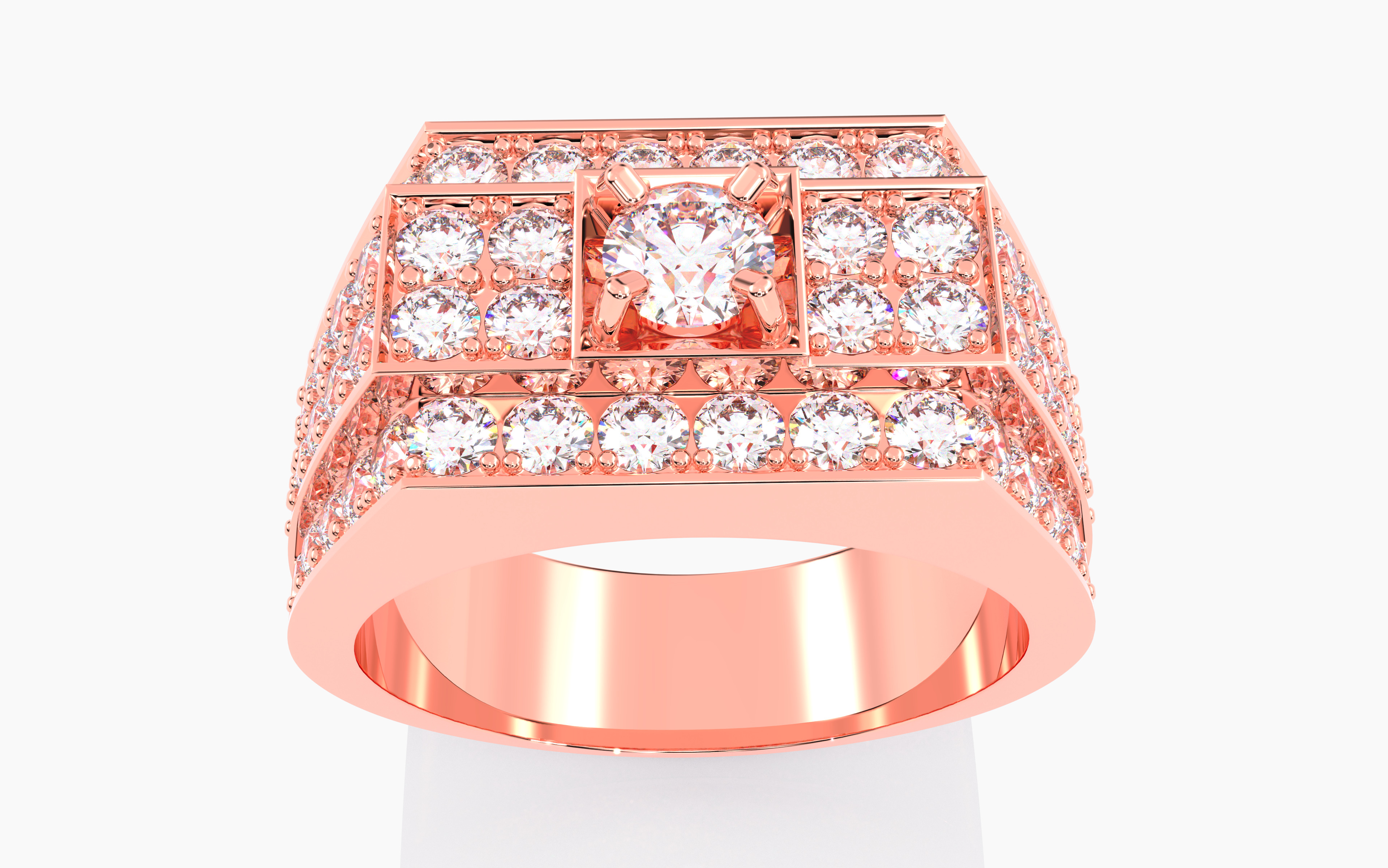 109 Mens Ring 3dm stl renders details  3D Model Collection_29