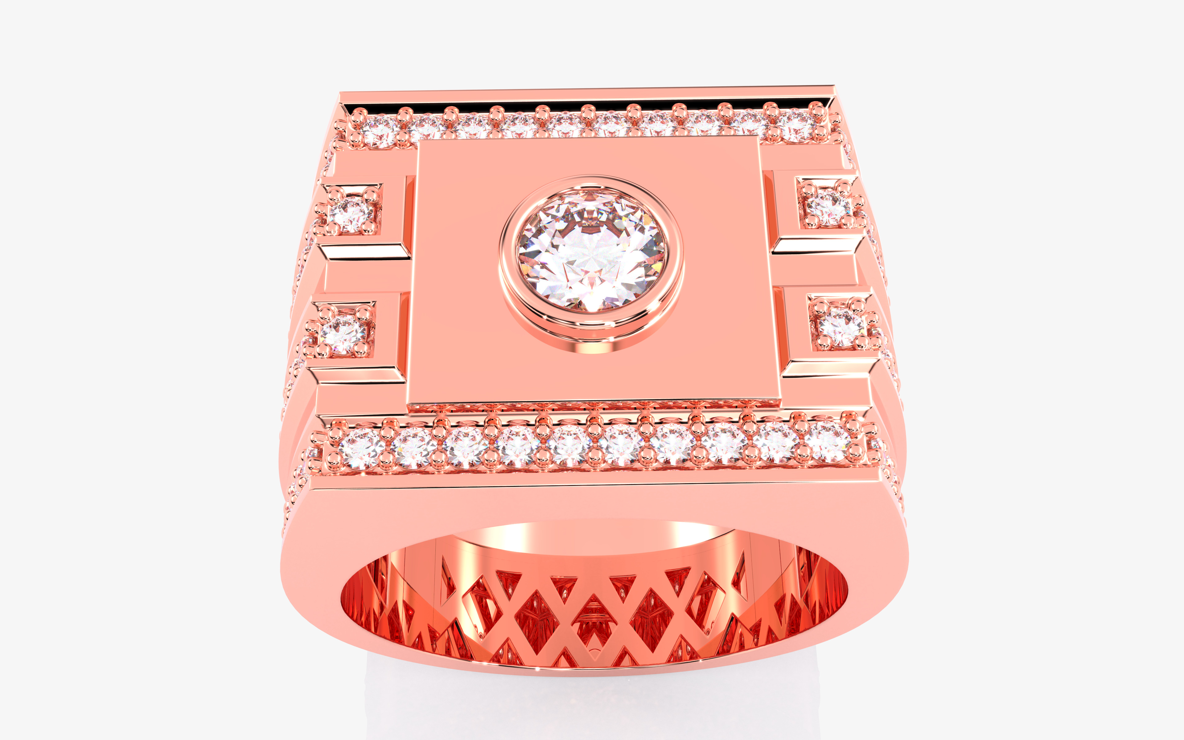 109 Mens Ring 3dm stl renders details  3D Model Collection_73