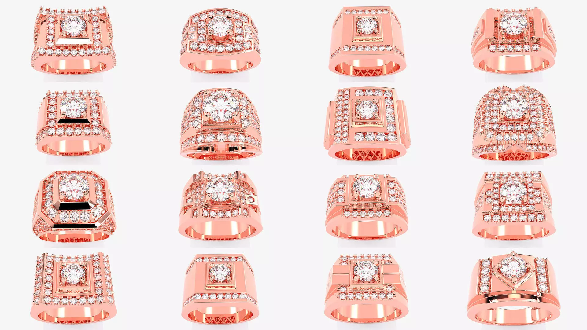 109 Mens Ring 3dm stl renders details  3D Model Collection_0