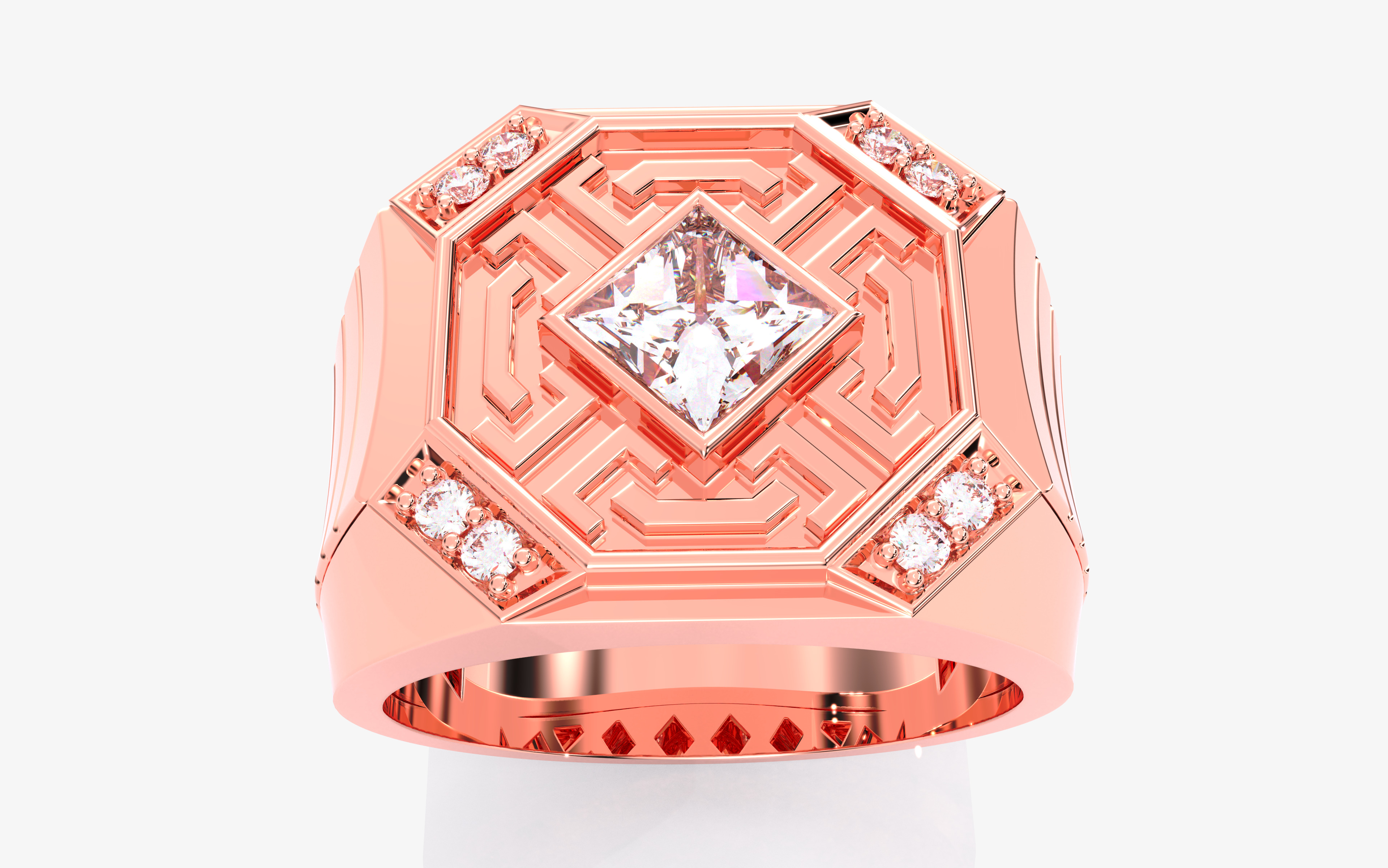 109 Mens Ring 3dm stl renders details  3D Model Collection_86