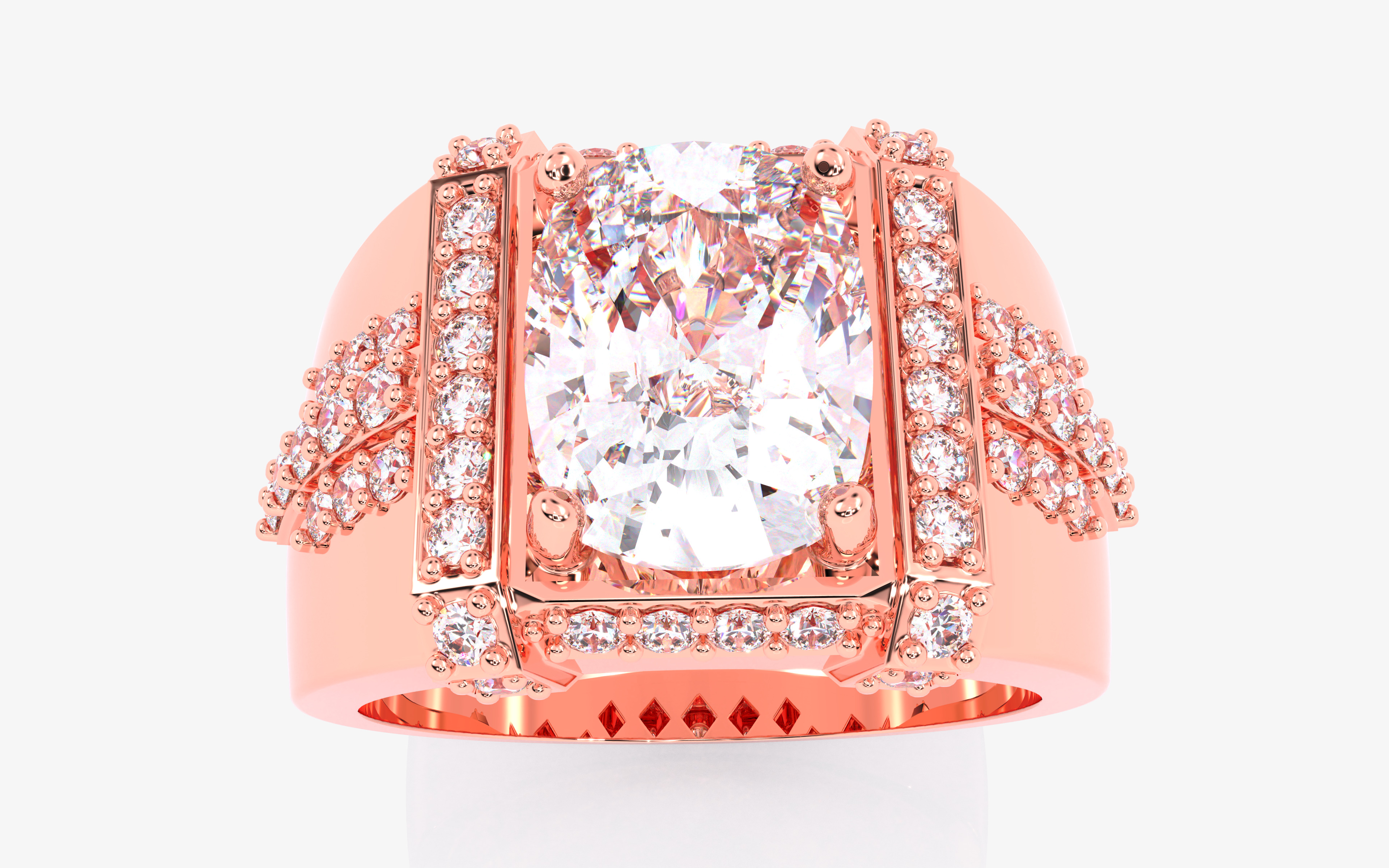 109 Mens Ring 3dm stl renders details  3D Model Collection_74