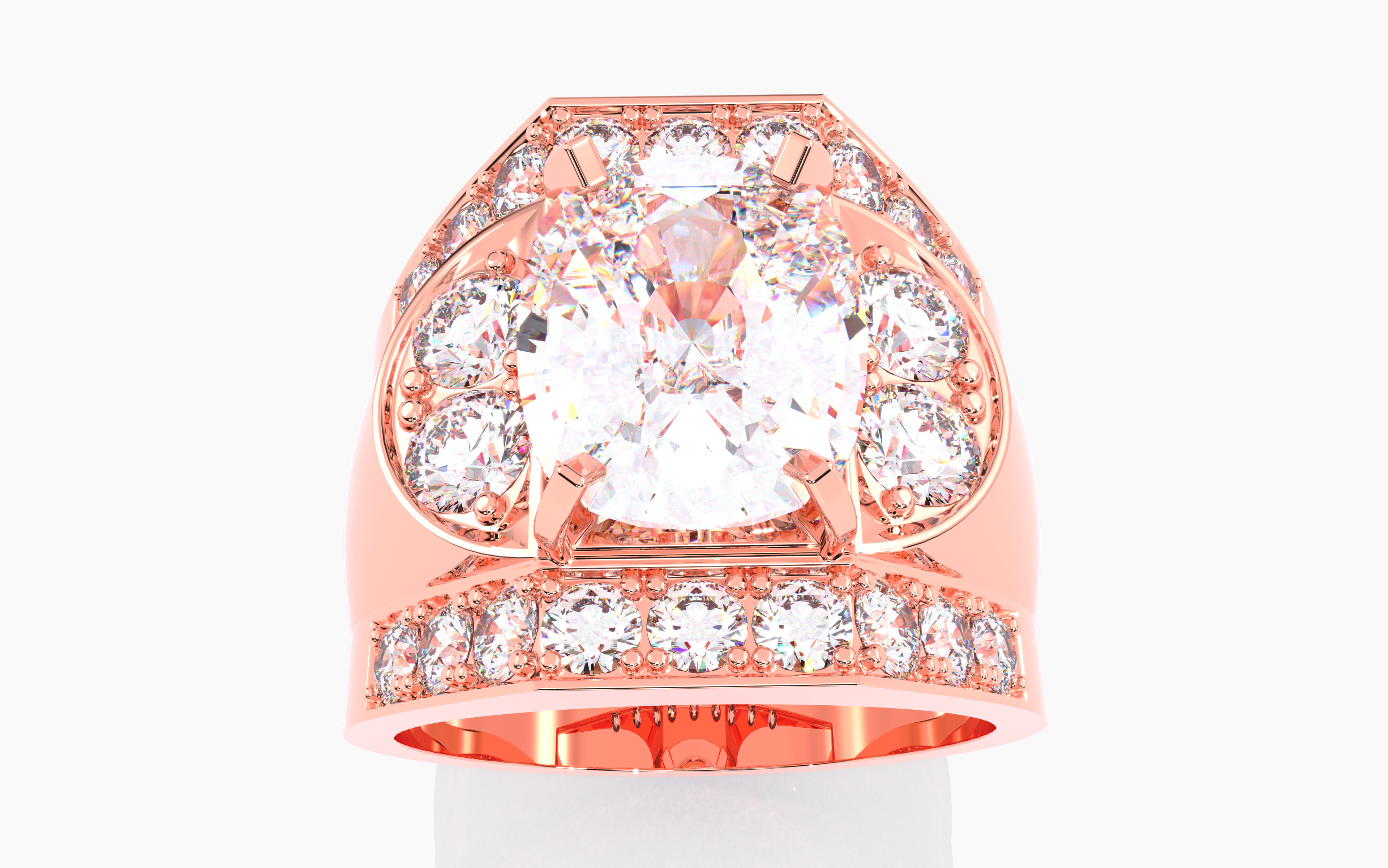 109 Mens Ring 3dm stl renders details  3D Model Collection_30