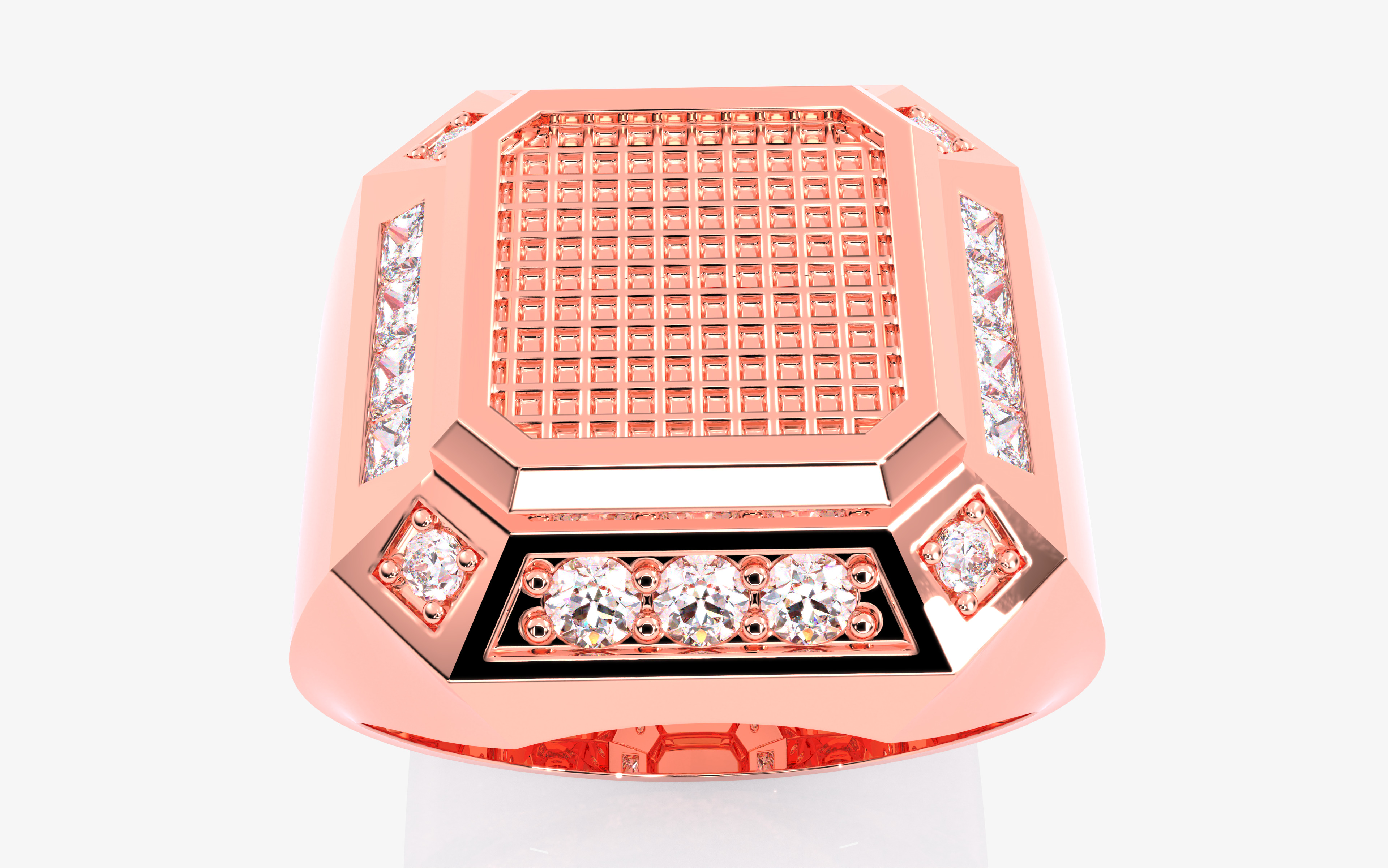 109 Mens Ring 3dm stl renders details  3D Model Collection_14