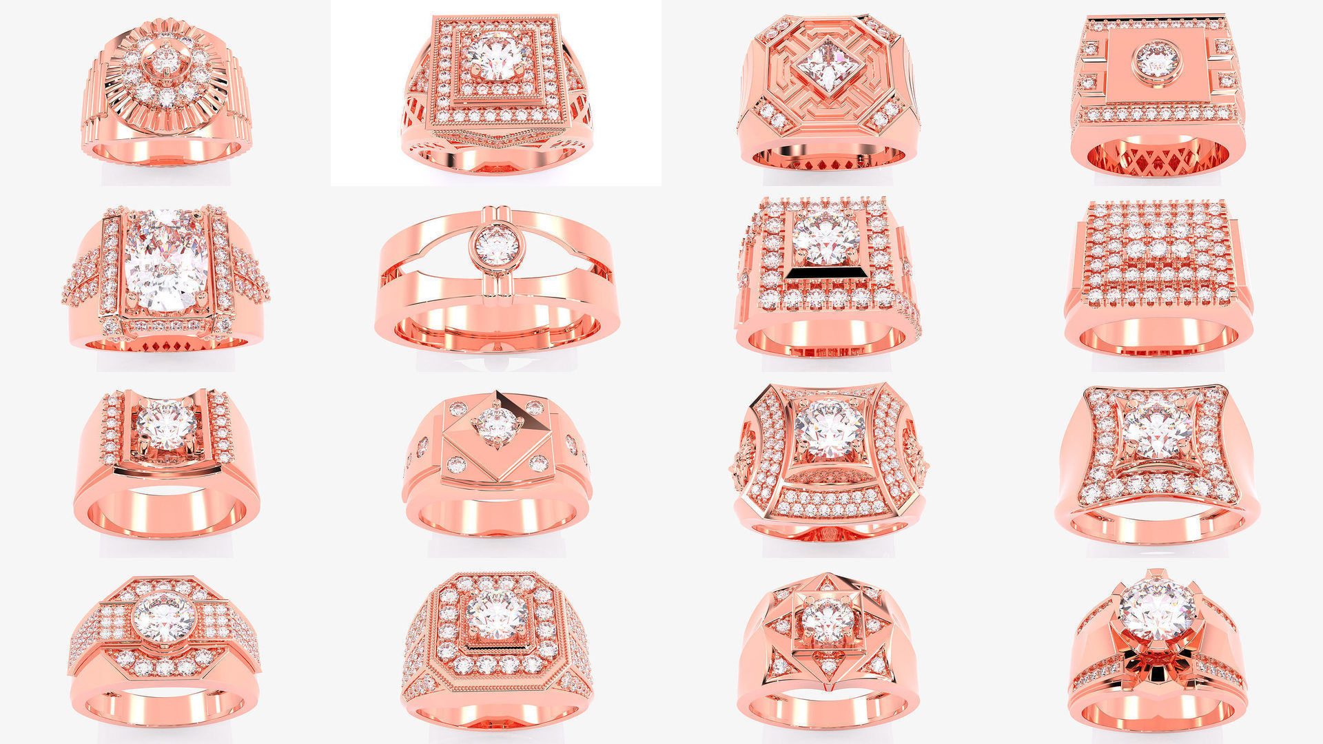 109 Mens Ring 3dm stl renders details  3D Model Collection_1