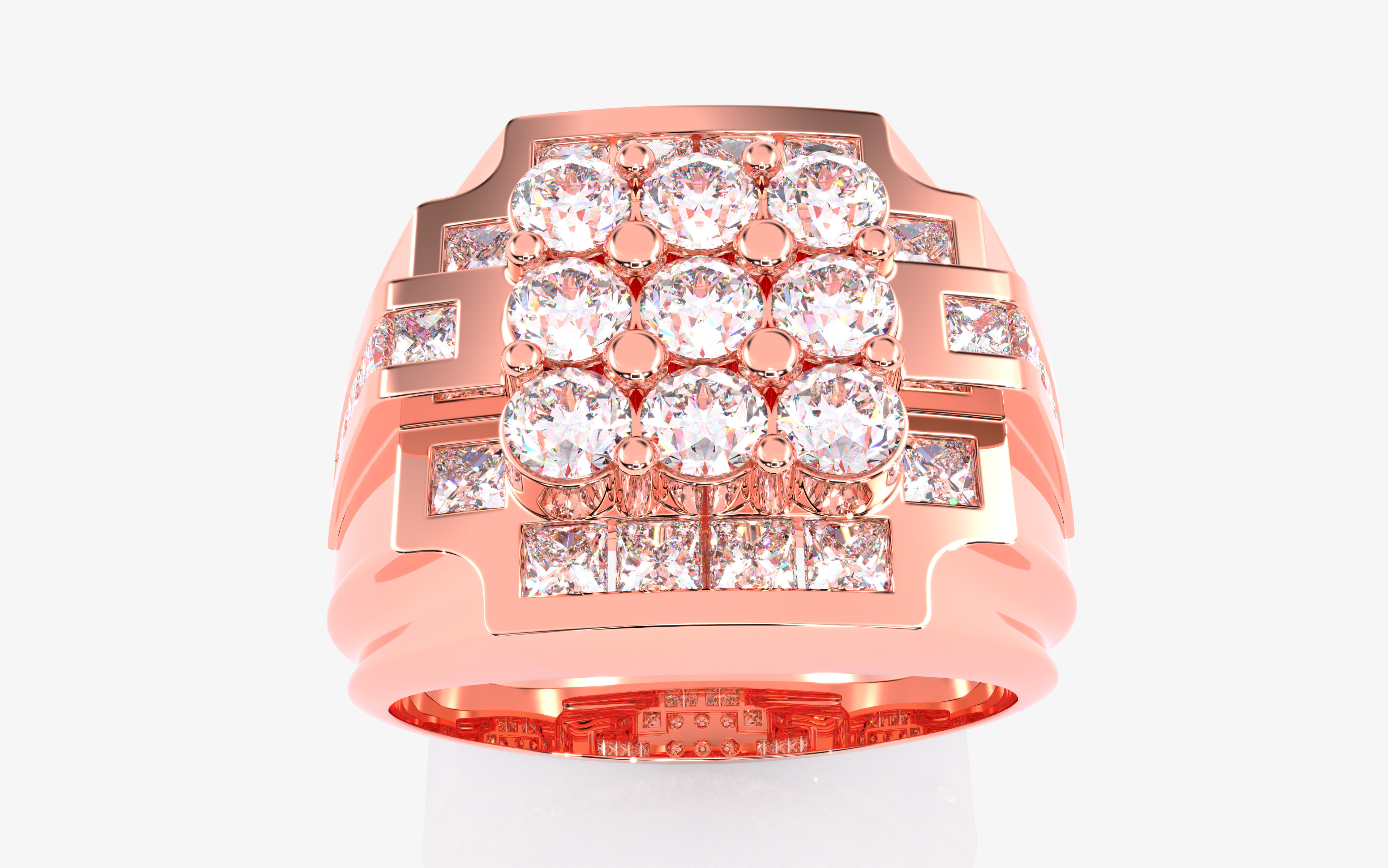 109 Mens Ring 3dm stl renders details  3D Model Collection_20