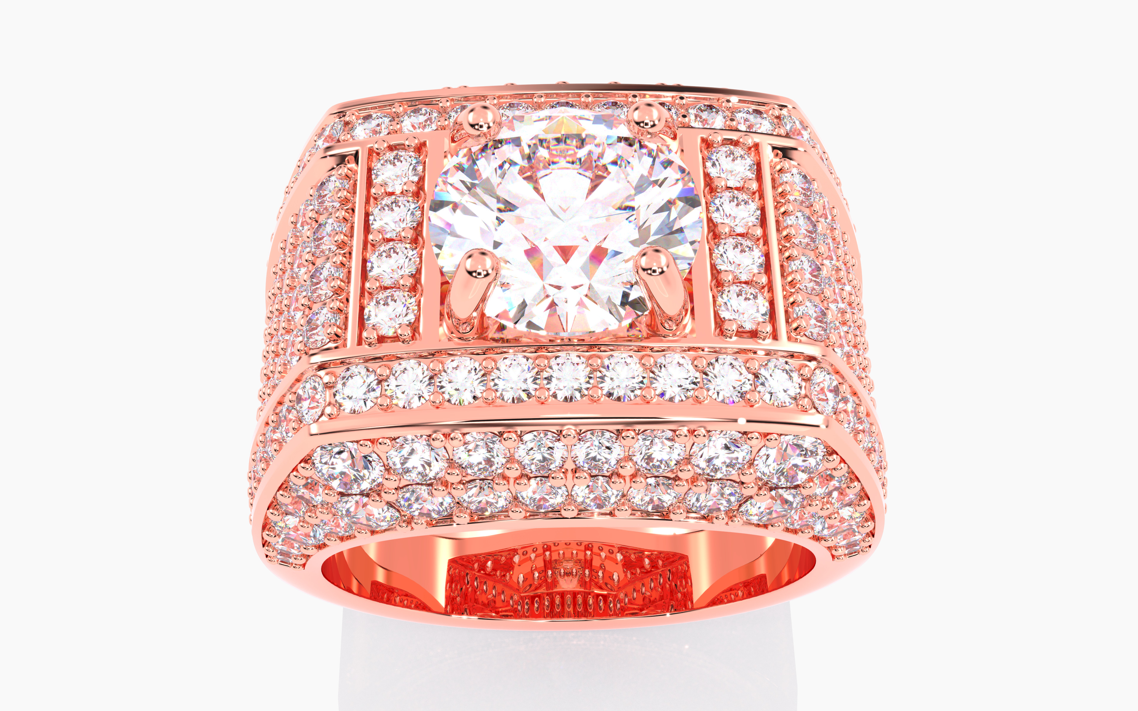 109 Mens Ring 3dm stl renders details  3D Model Collection_24