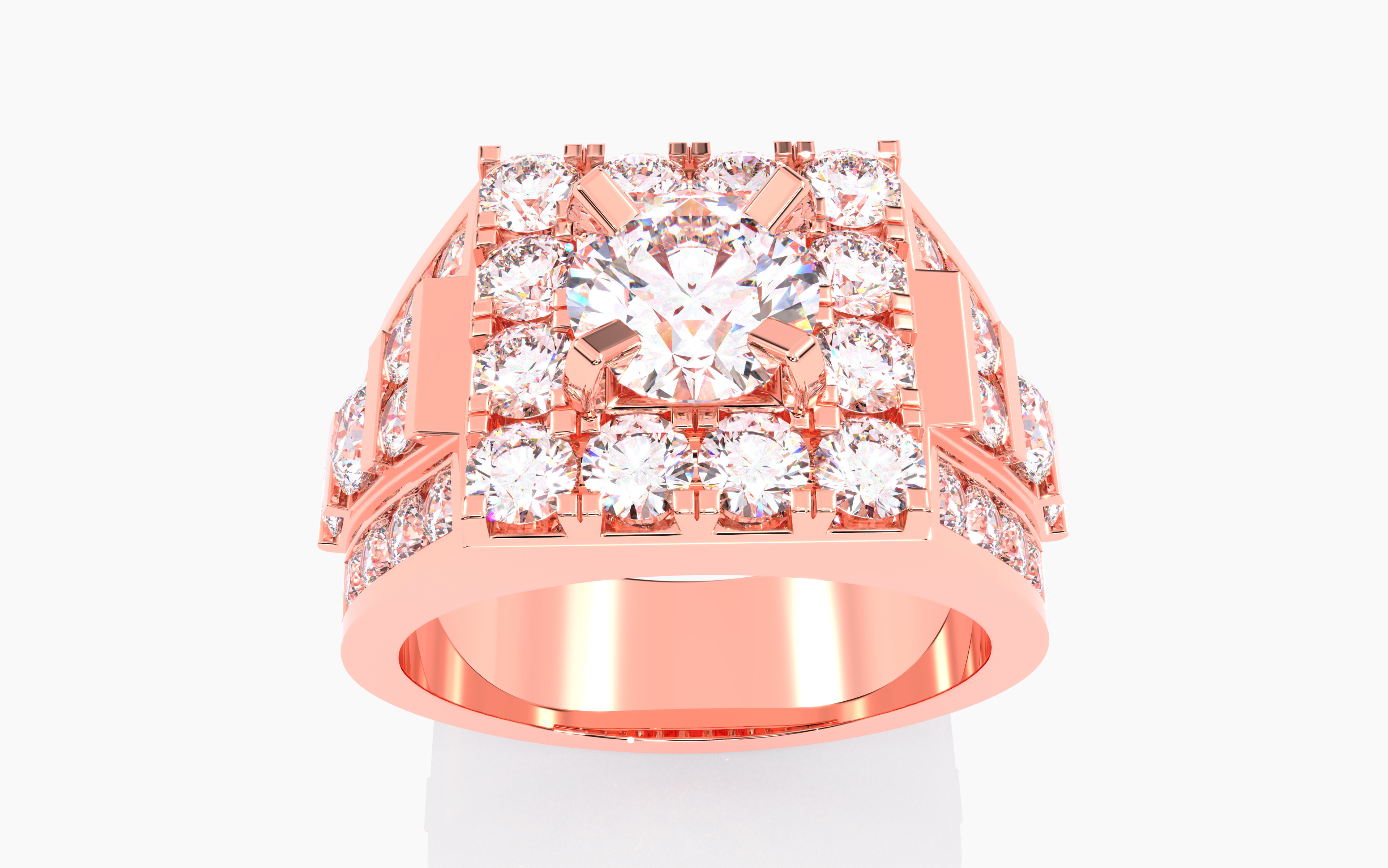 109 Mens Ring 3dm stl renders details  3D Model Collection_6