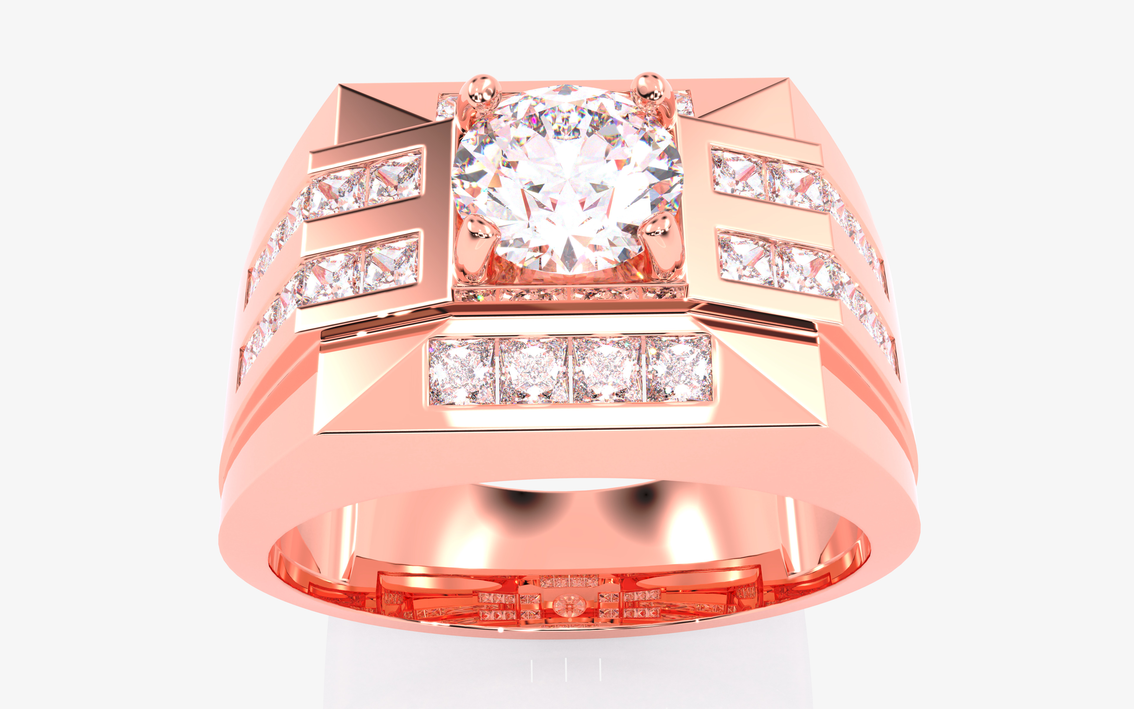 109 Mens Ring 3dm stl renders details  3D Model Collection_23