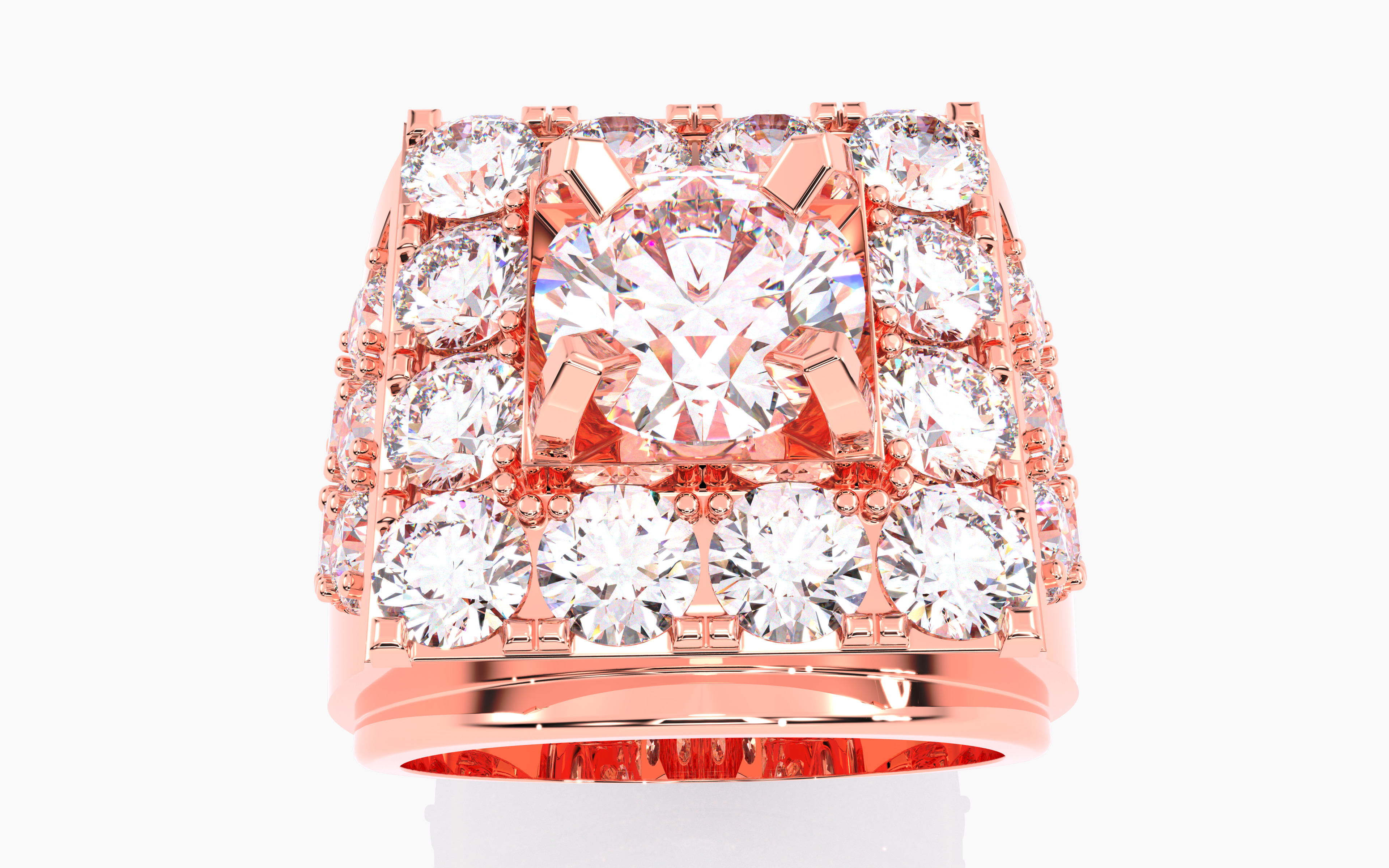 109 Mens Ring 3dm stl renders details  3D Model Collection_22