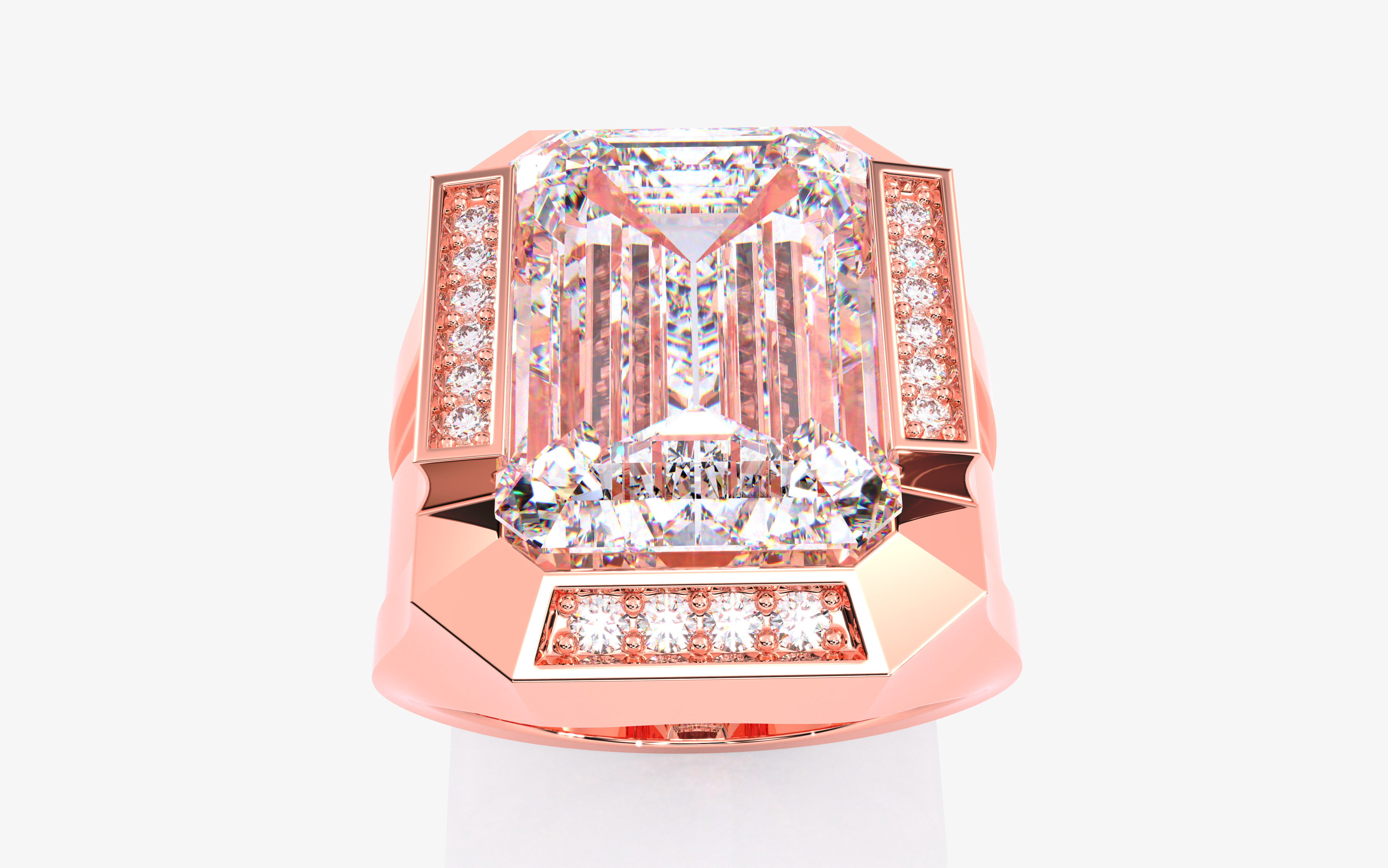 109 Mens Ring 3dm stl renders details  3D Model Collection_16