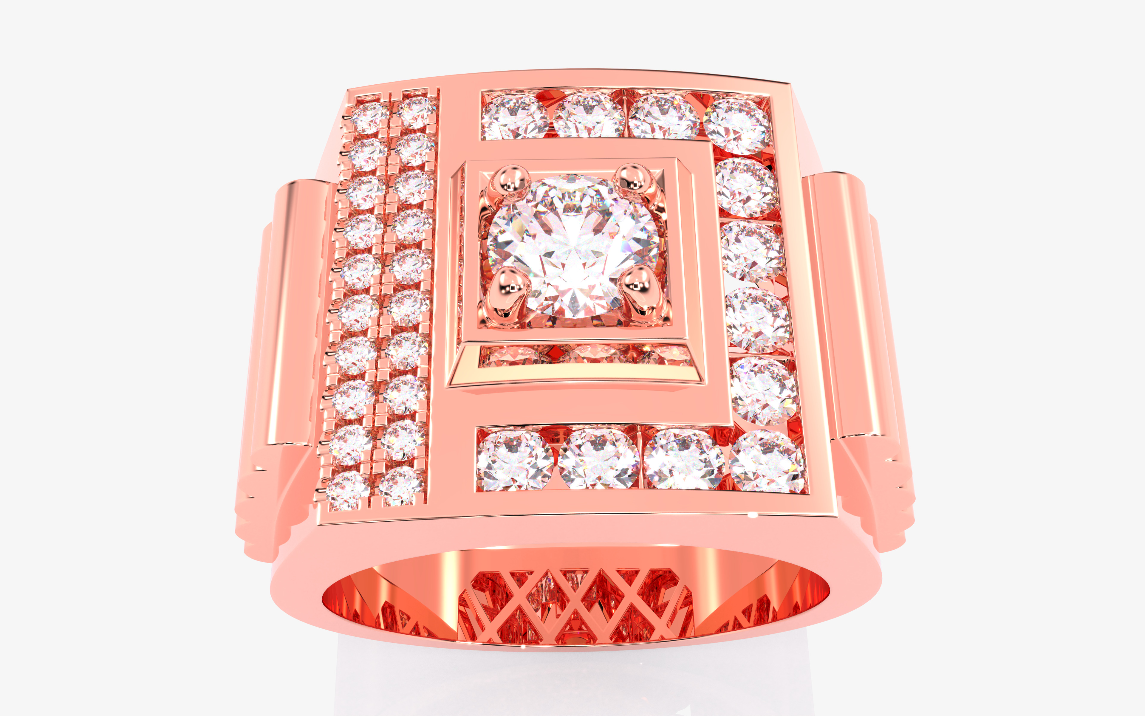 109 Mens Ring 3dm stl renders details  3D Model Collection_97