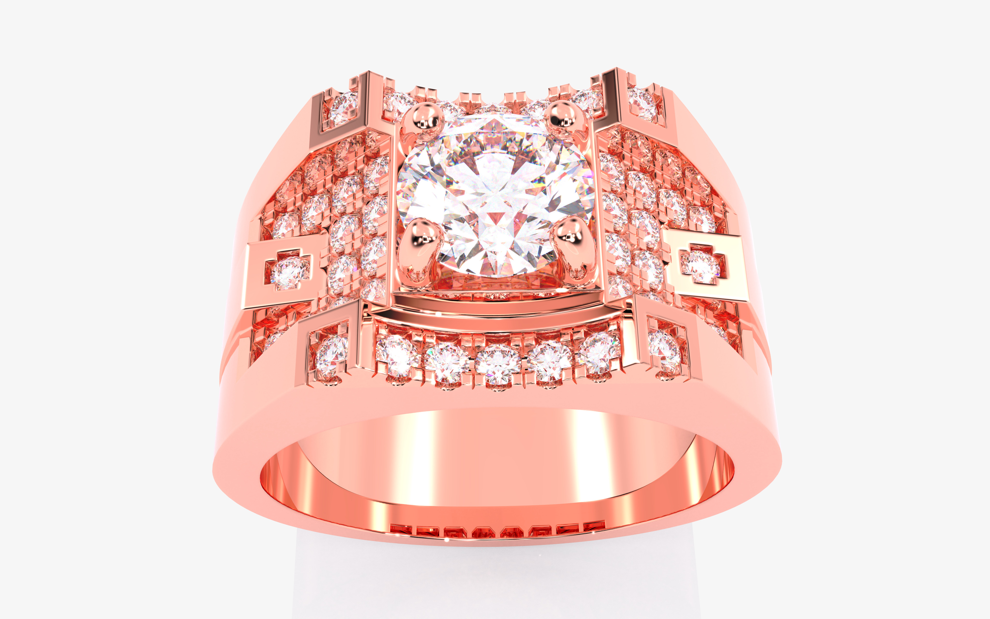 109 Mens Ring 3dm stl renders details  3D Model Collection_34