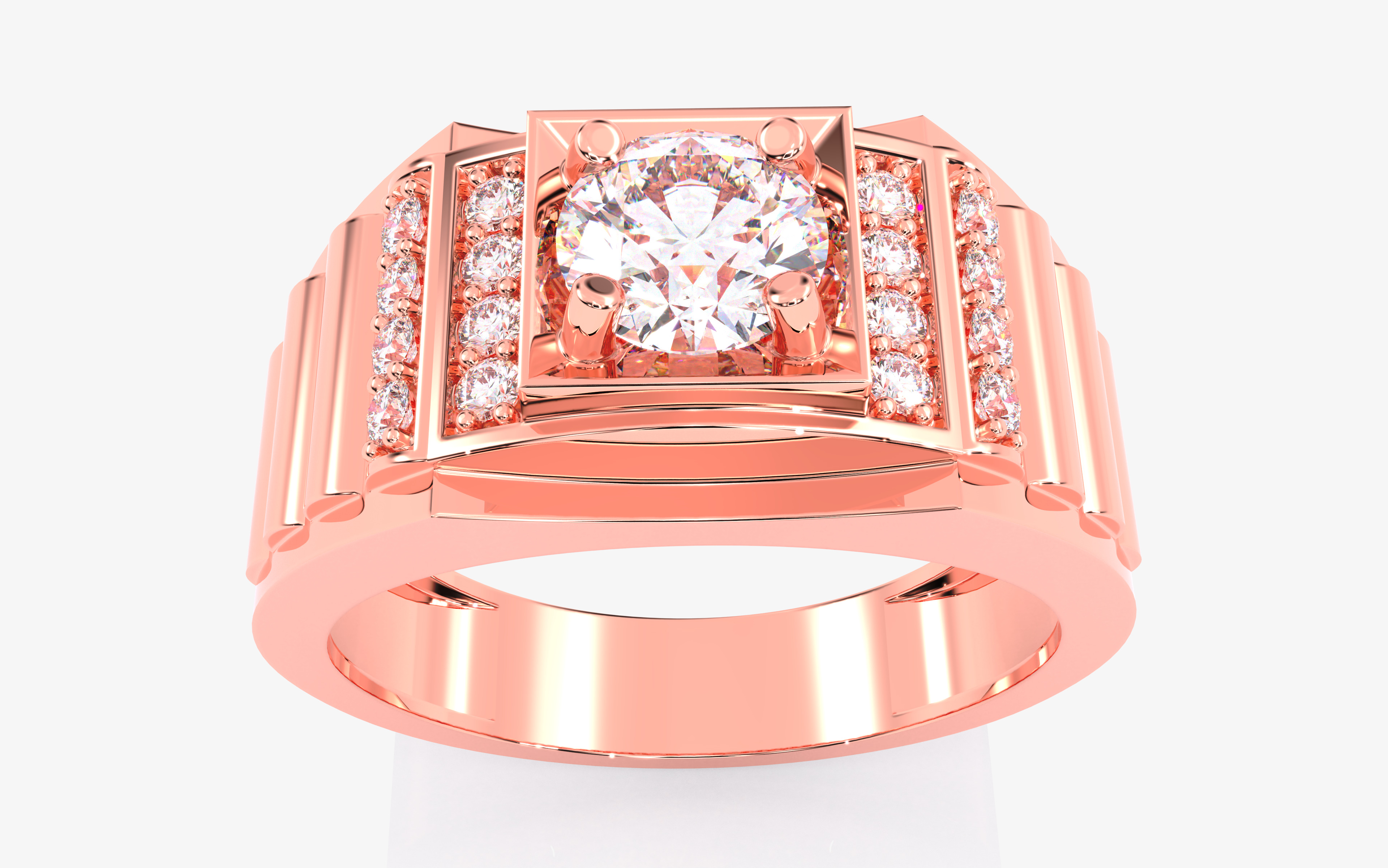 109 Mens Ring 3dm stl renders details  3D Model Collection_94