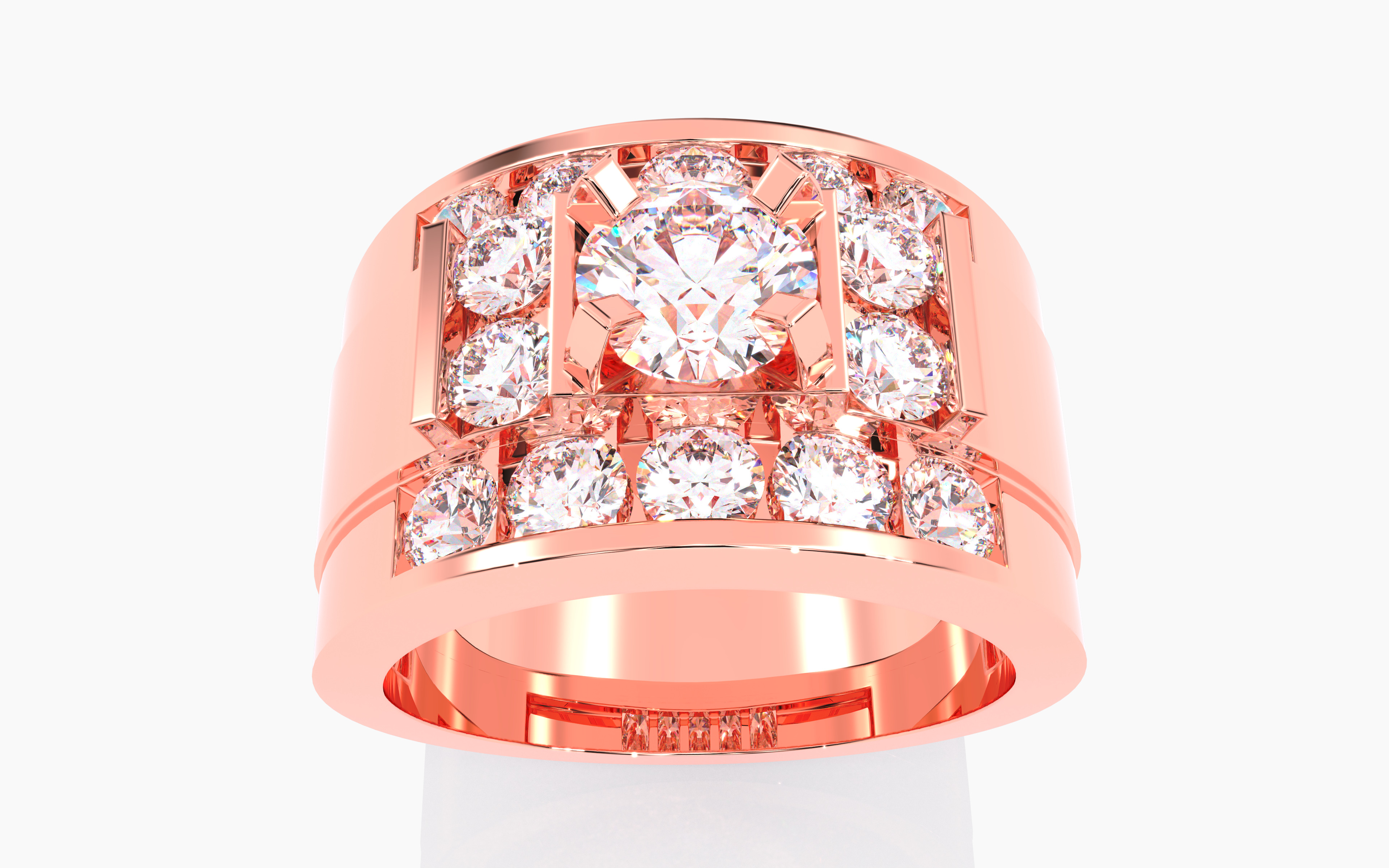 109 Mens Ring 3dm stl renders details  3D Model Collection_15