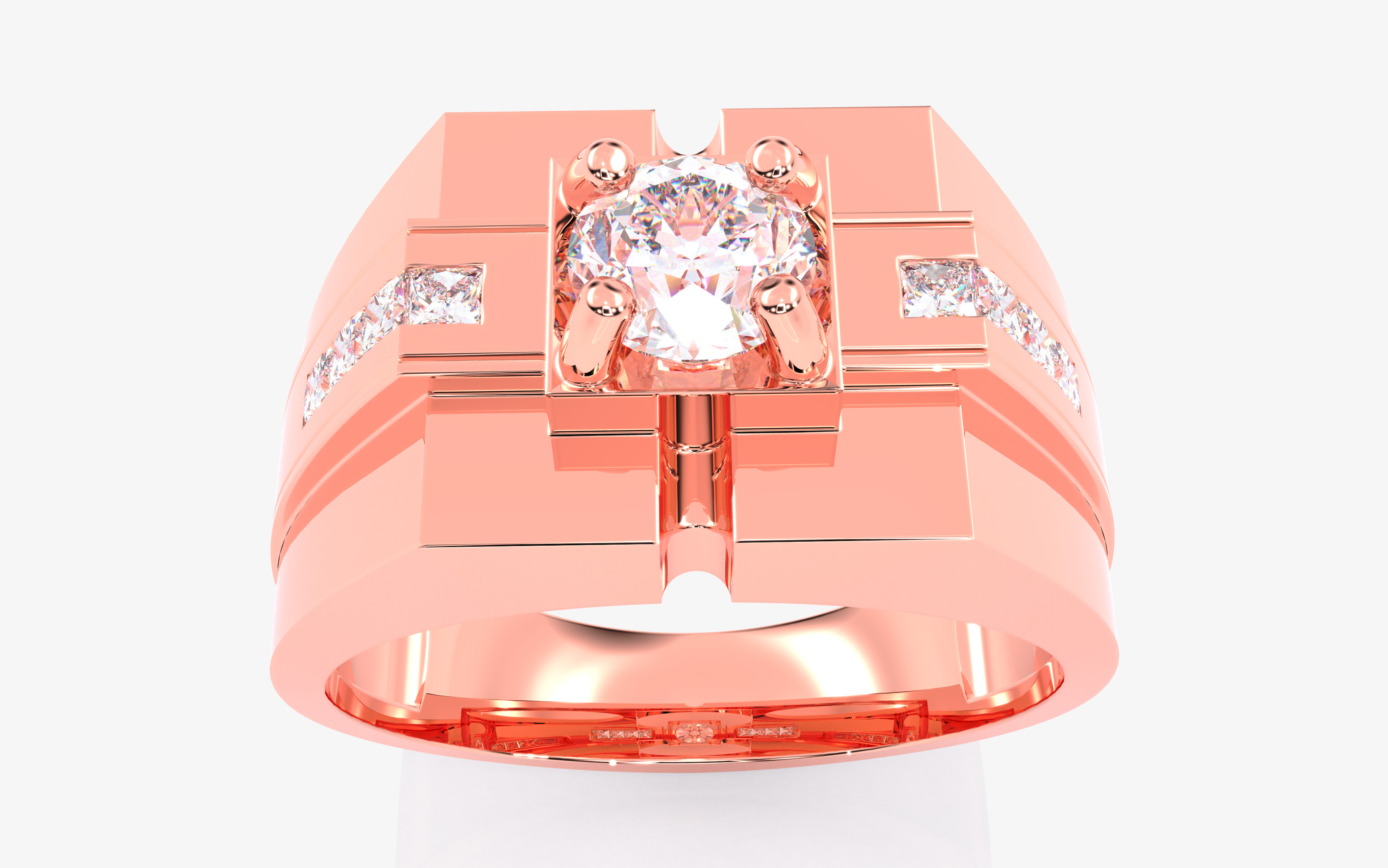 109 Mens Ring 3dm stl renders details  3D Model Collection_41