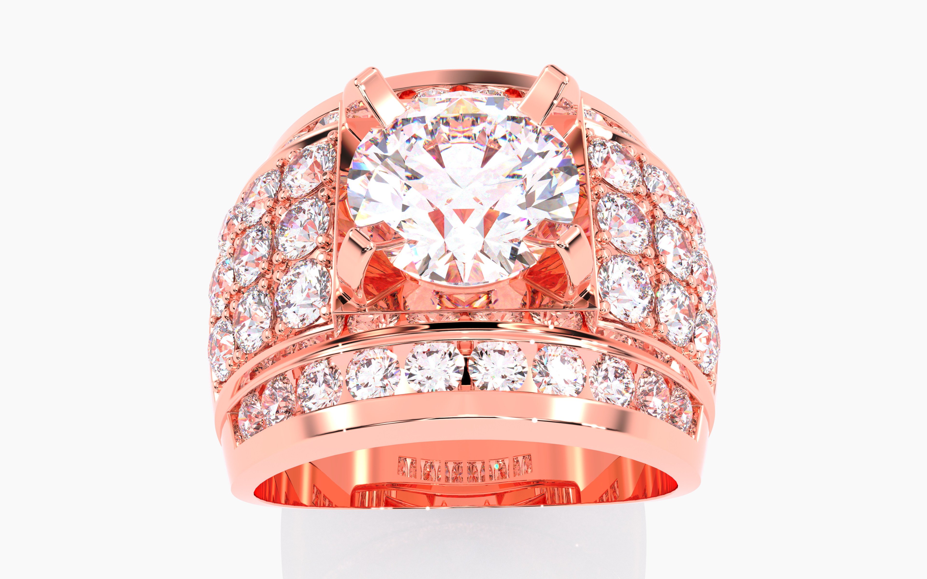 109 Mens Ring 3dm stl renders details  3D Model Collection_11