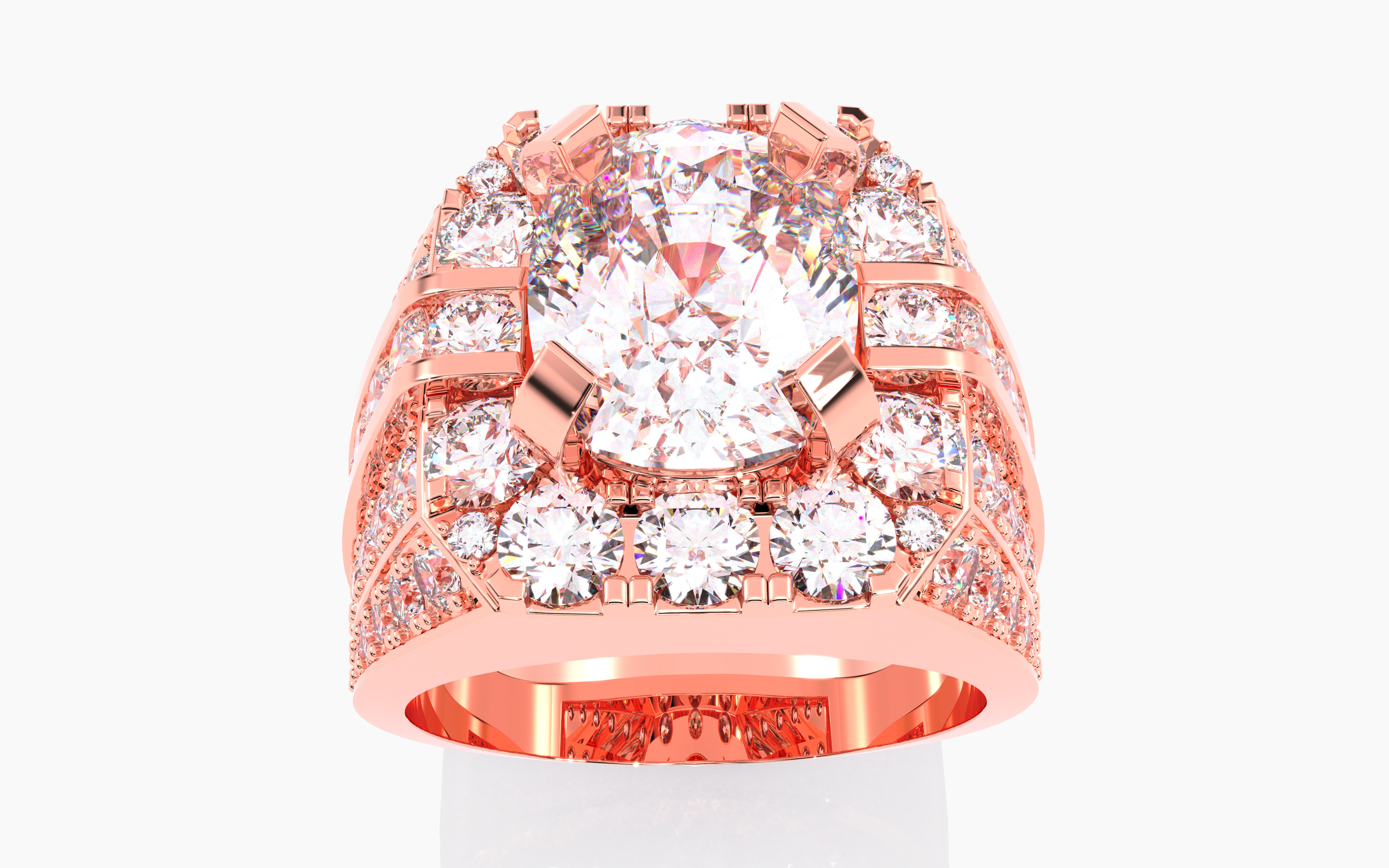 109 Mens Ring 3dm stl renders details  3D Model Collection_28