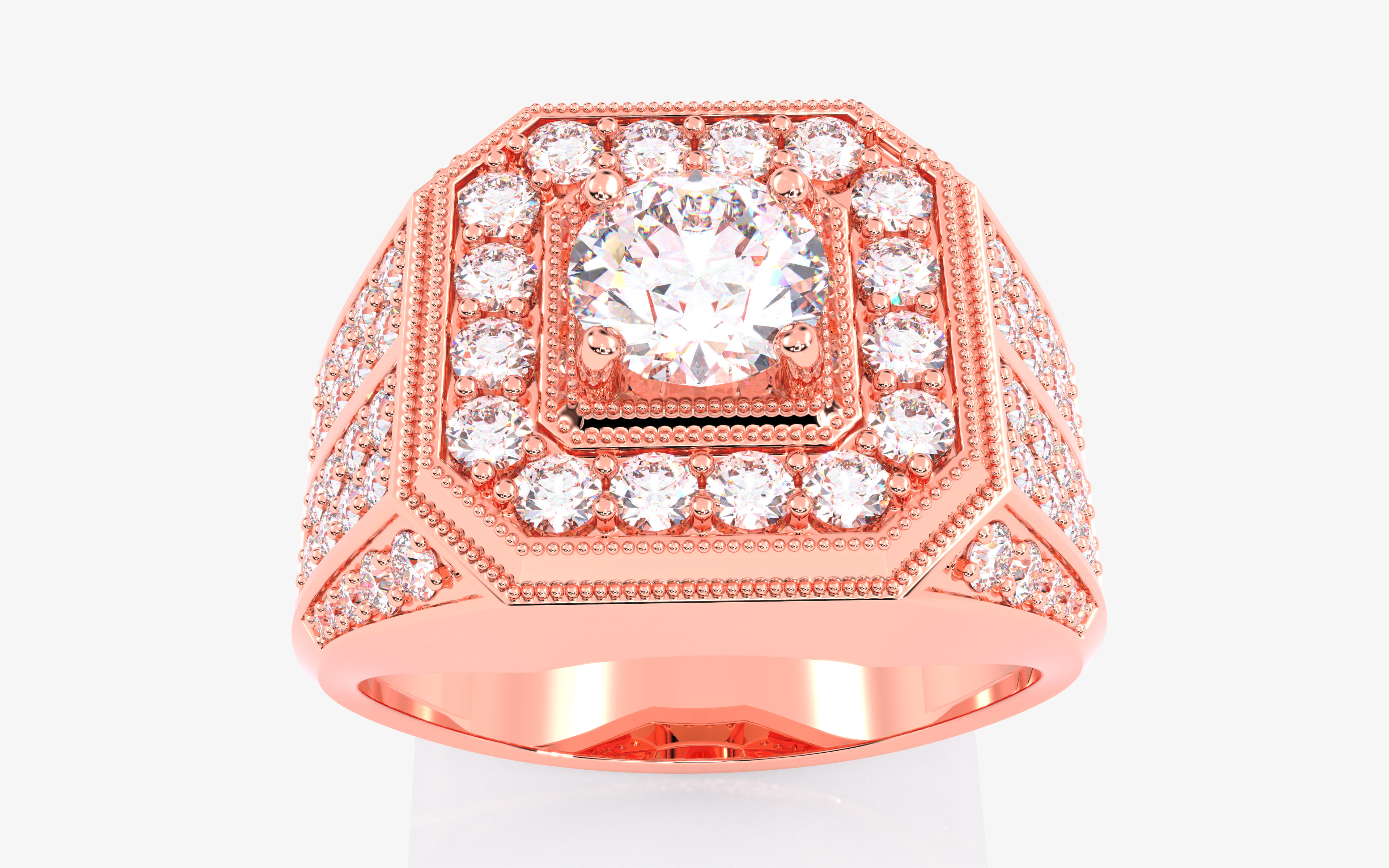 109 Mens Ring 3dm stl renders details  3D Model Collection_80