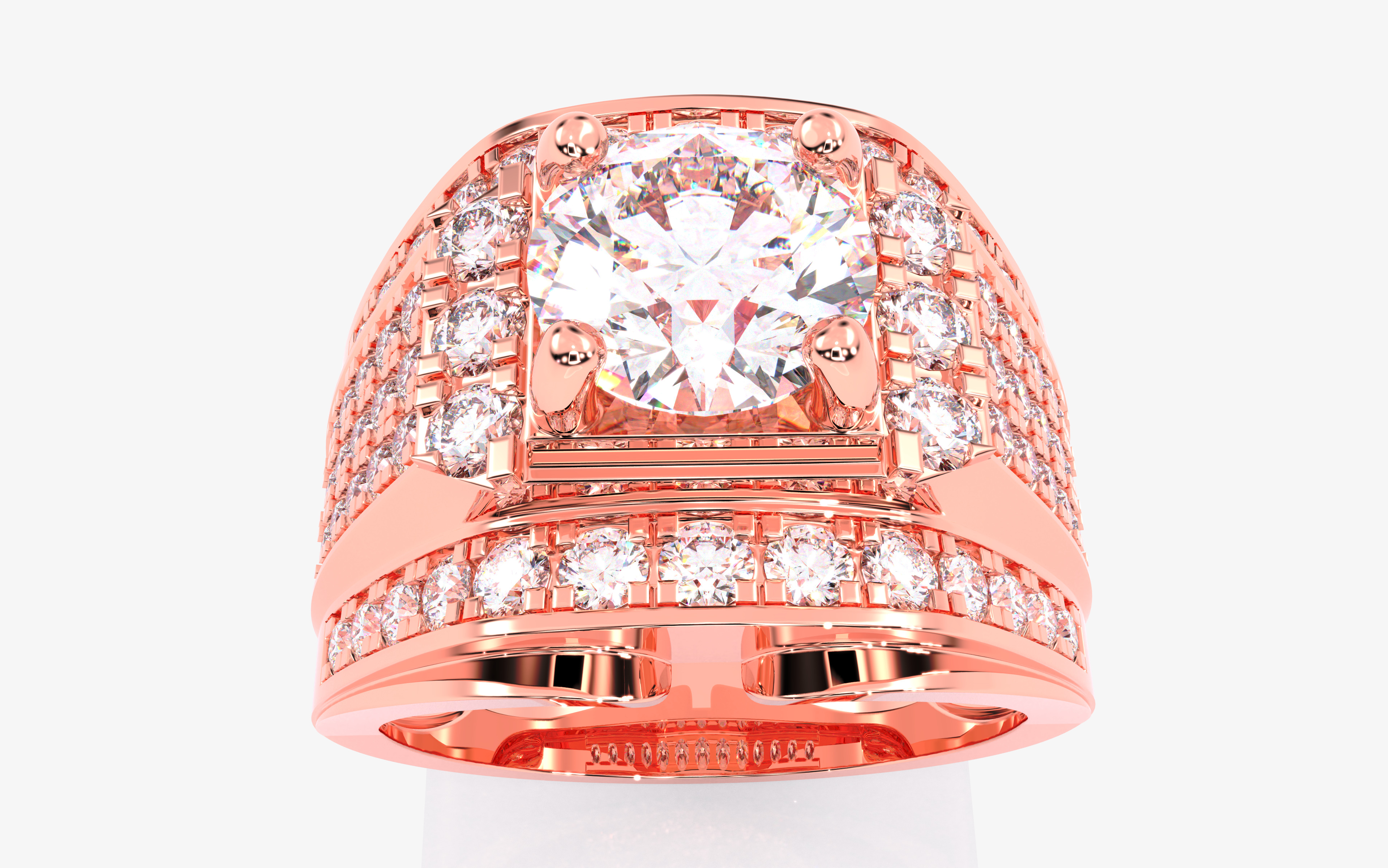 109 Mens Ring 3dm stl renders details  3D Model Collection_89