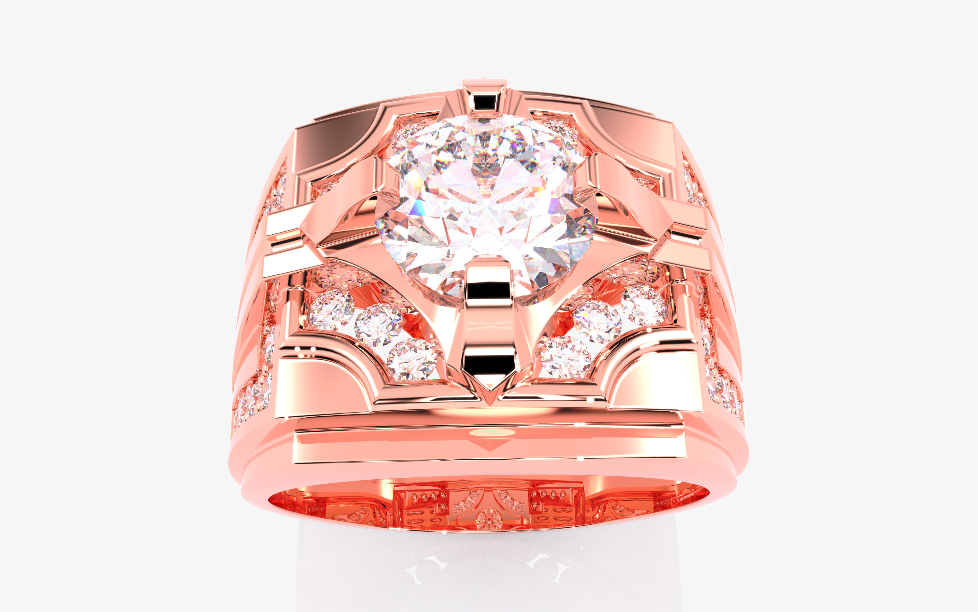 109 Mens Ring 3dm stl renders details  3D Model Collection_44