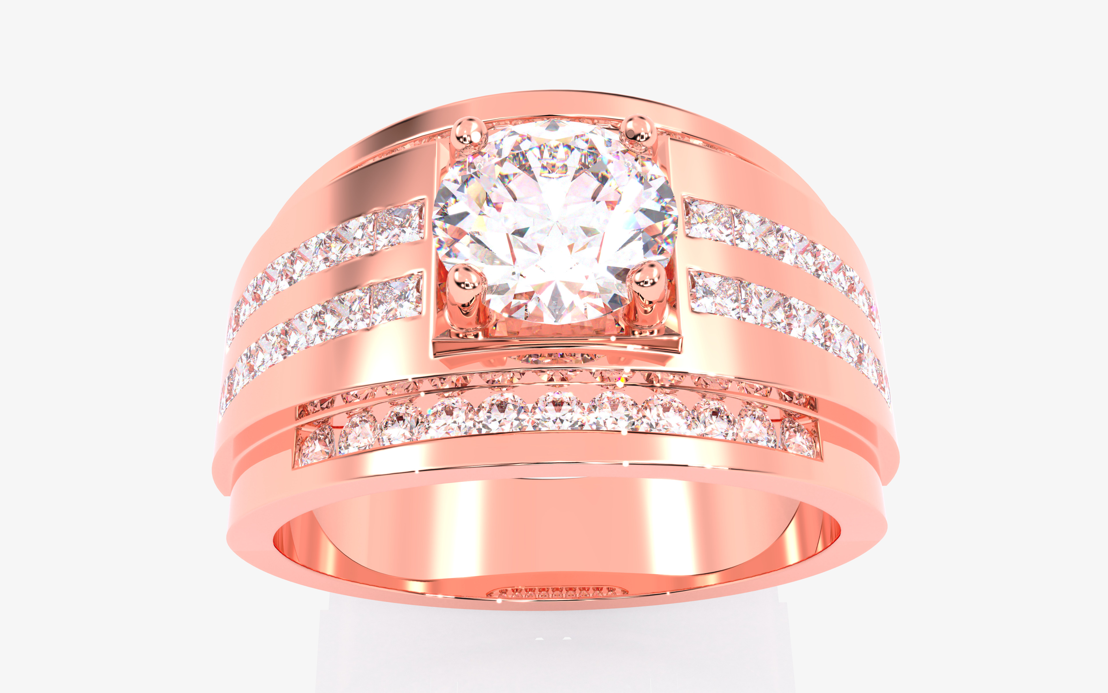 109 Mens Ring 3dm stl renders details  3D Model Collection_92