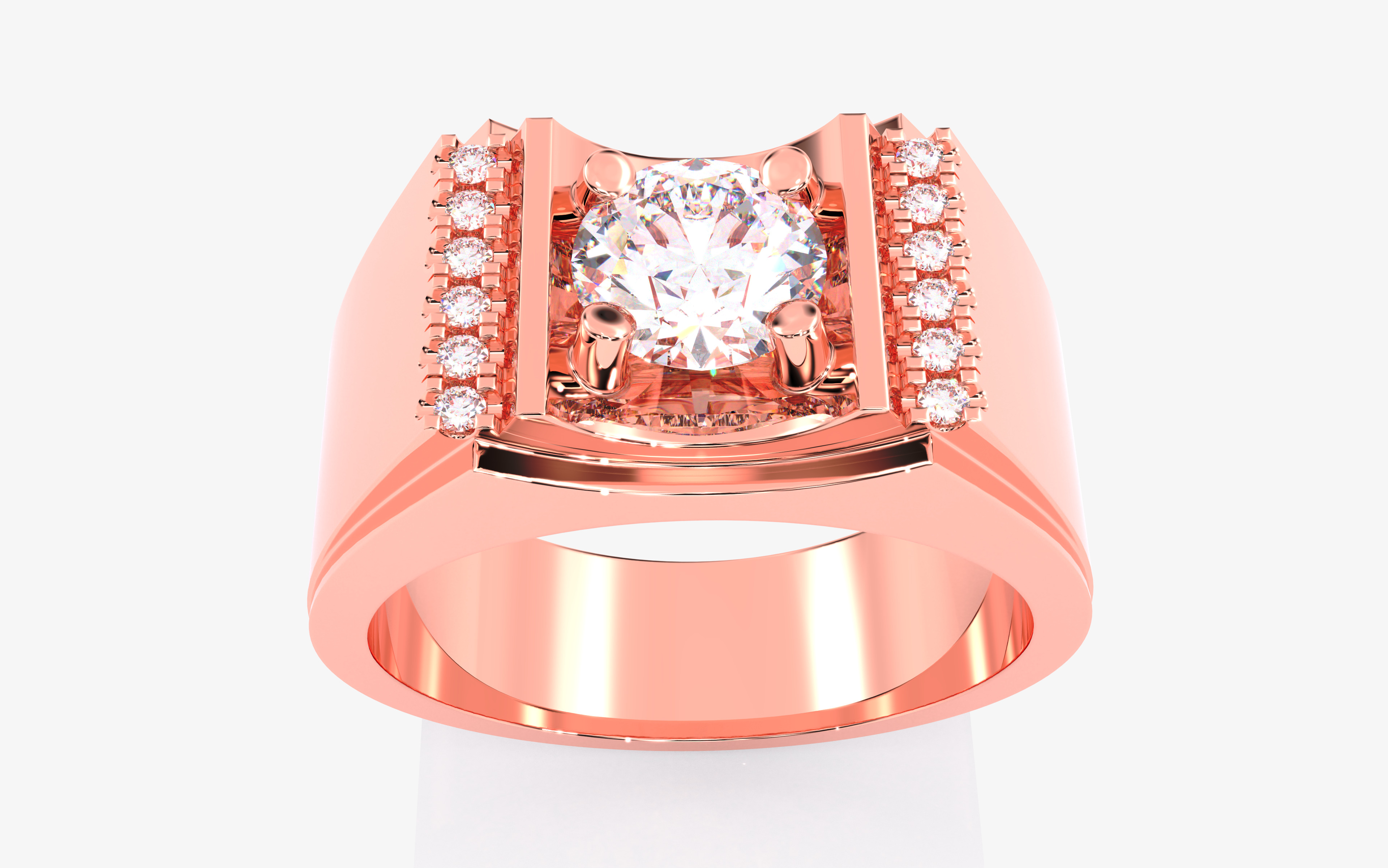 109 Mens Ring 3dm stl renders details  3D Model Collection_68