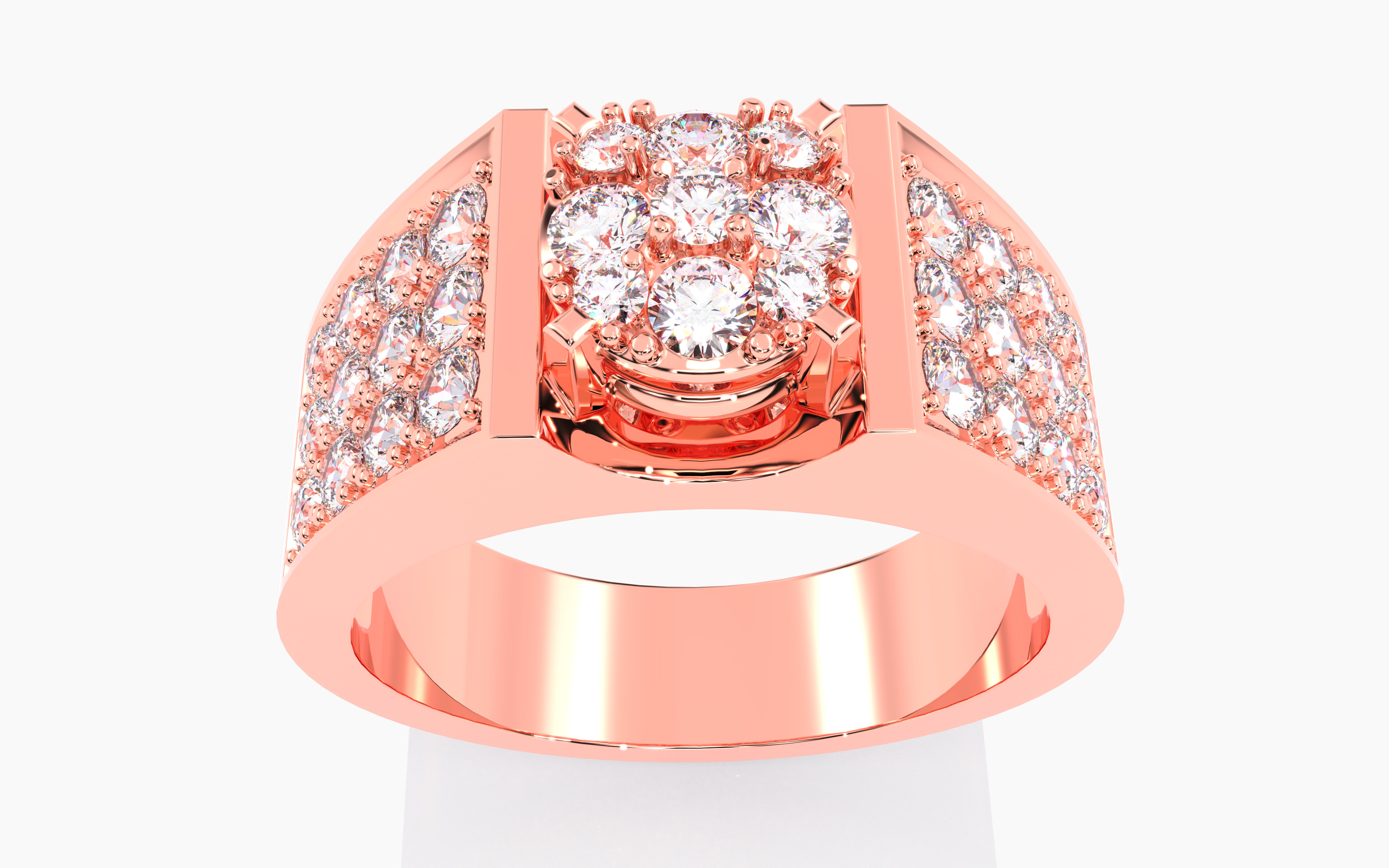 109 Mens Ring 3dm stl renders details  3D Model Collection_25