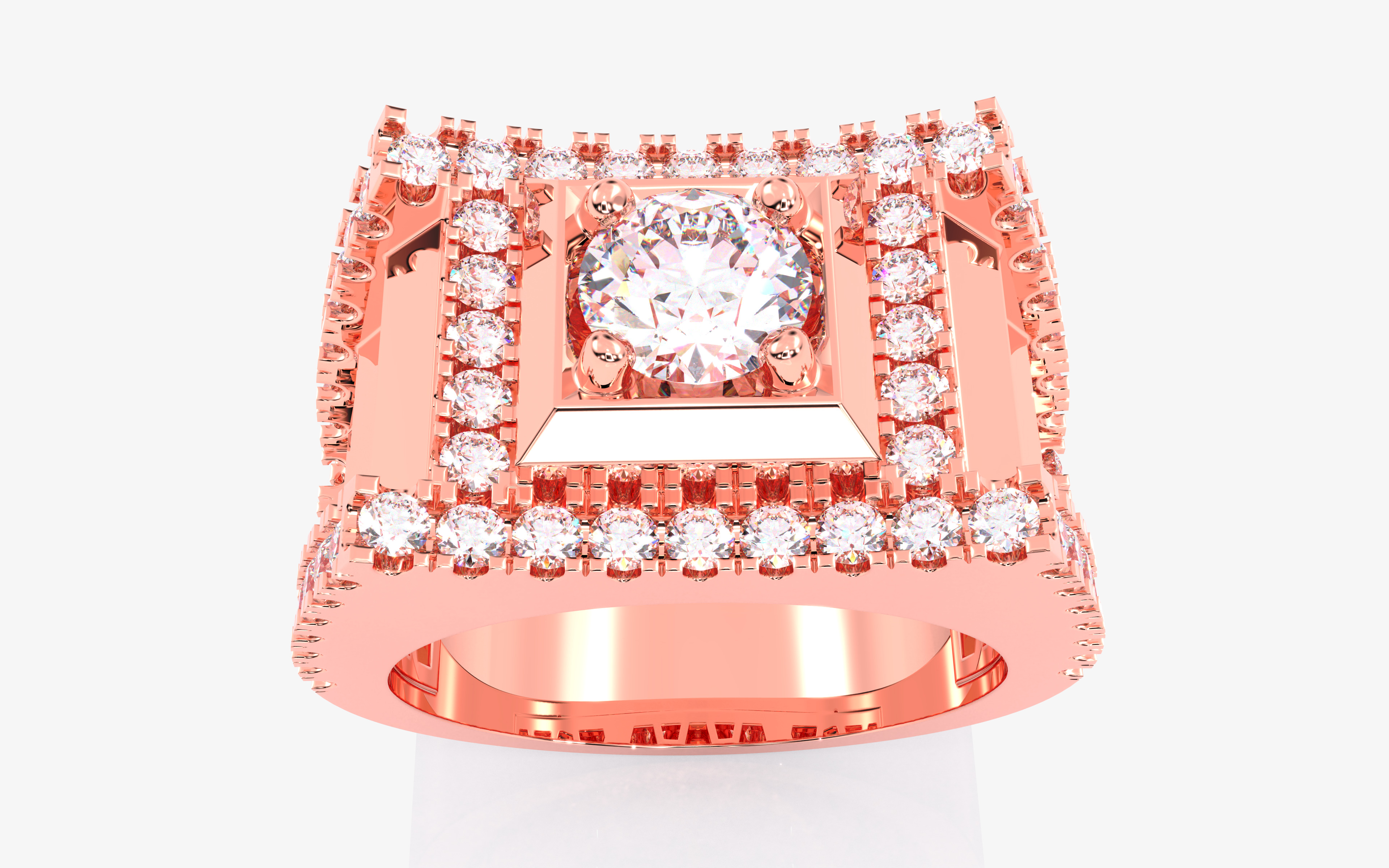 109 Mens Ring 3dm stl renders details  3D Model Collection_95