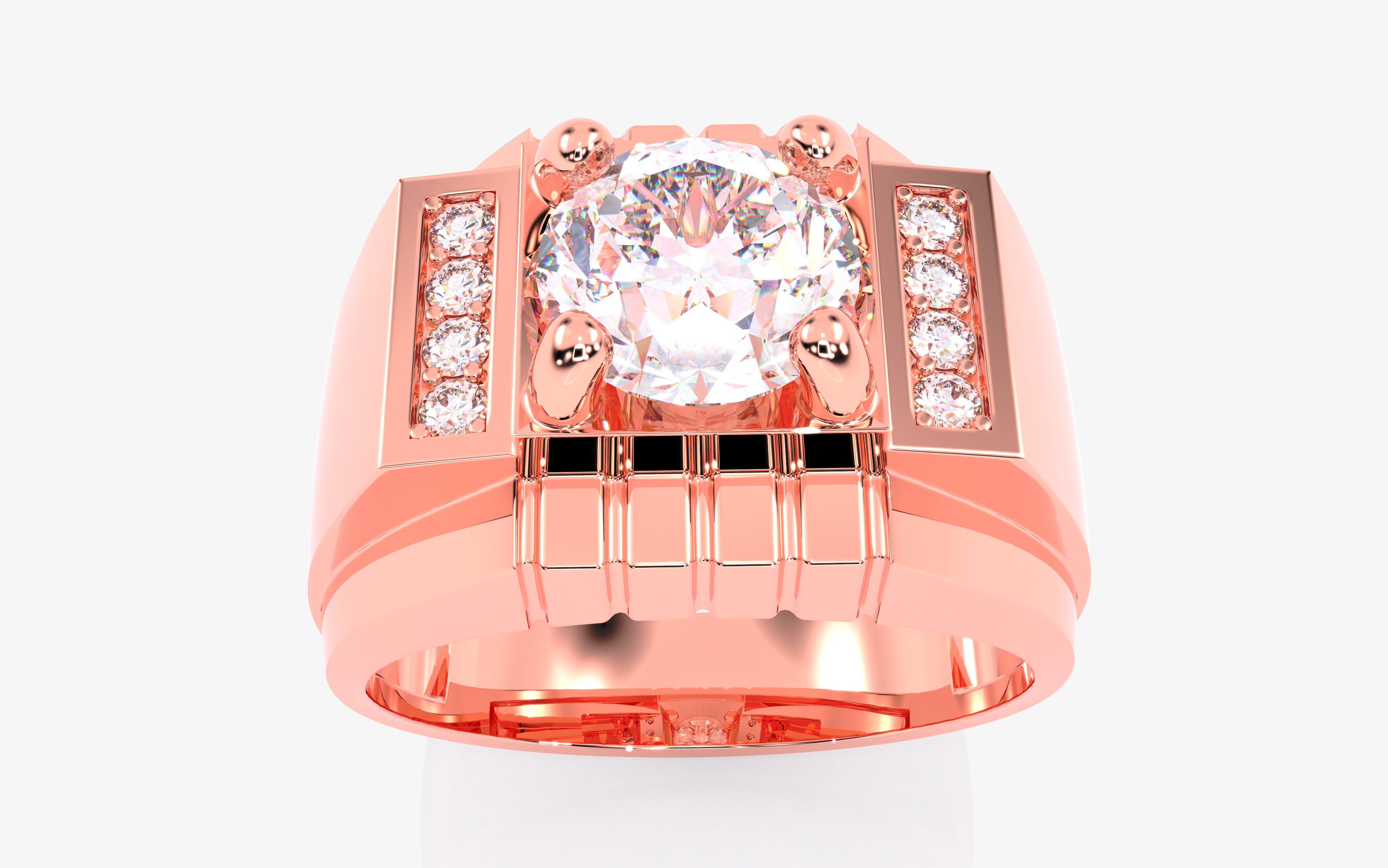 109 Mens Ring 3dm stl renders details  3D Model Collection_2