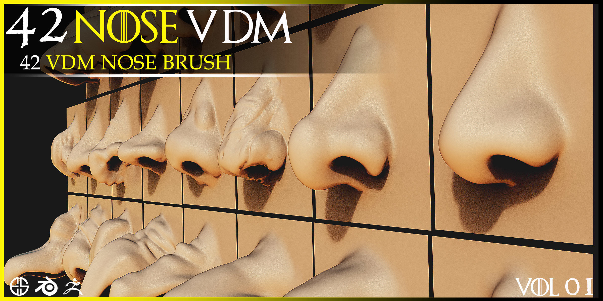 Nose-42 Vdm Nose-Character Vdm Brush-Nose Vdm Brush-Vol 01 3D model_15