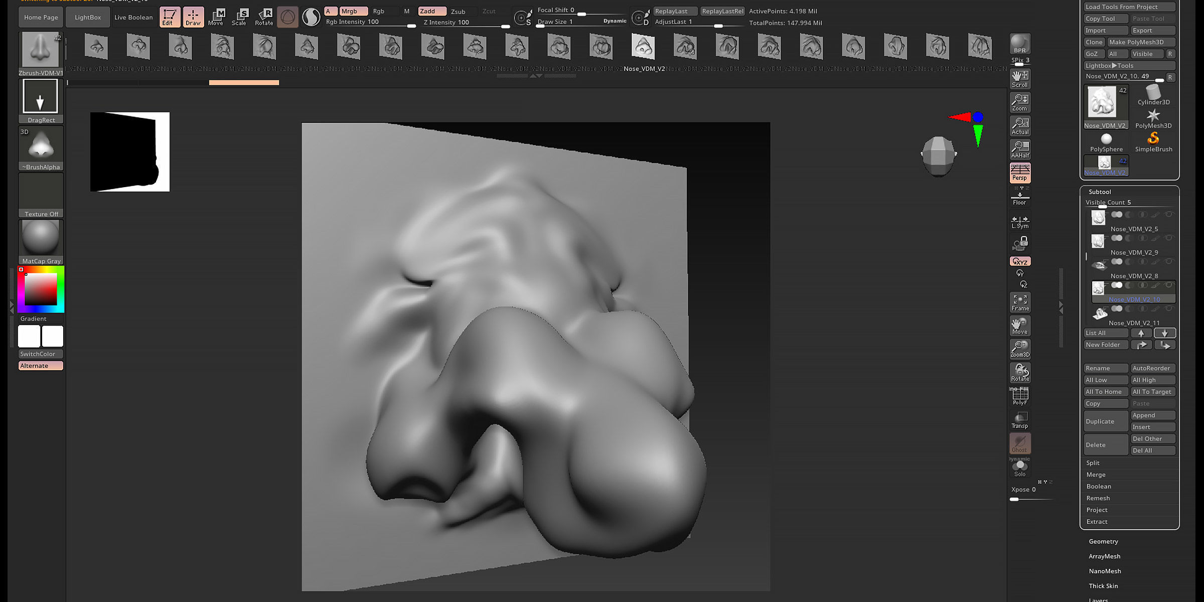 Nose-42 Vdm Nose-Character Vdm Brush-Nose Vdm Brush-Vol 01 3D model_5